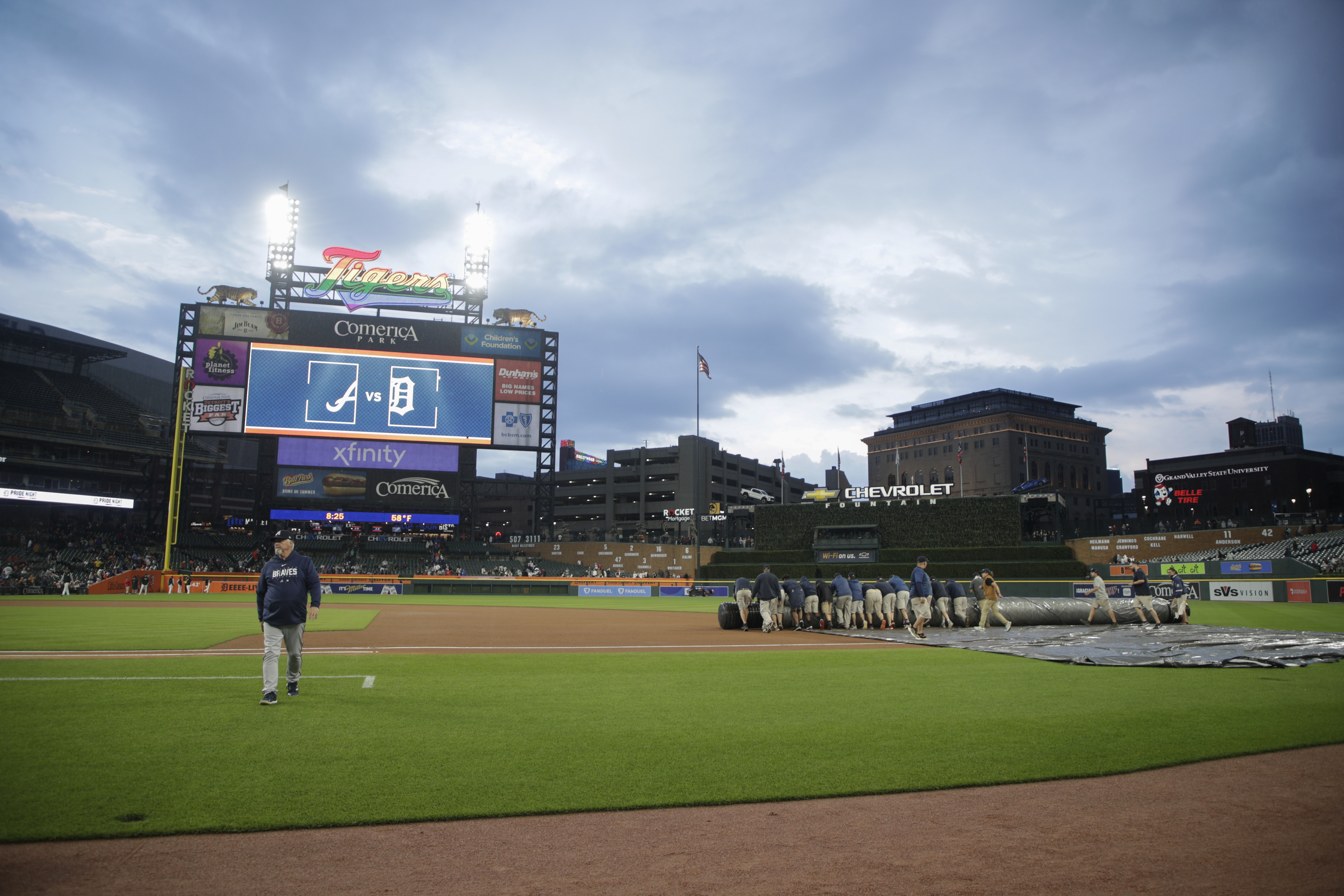 Tigers and Braves rained out, doubleheader set for Wednesday – The