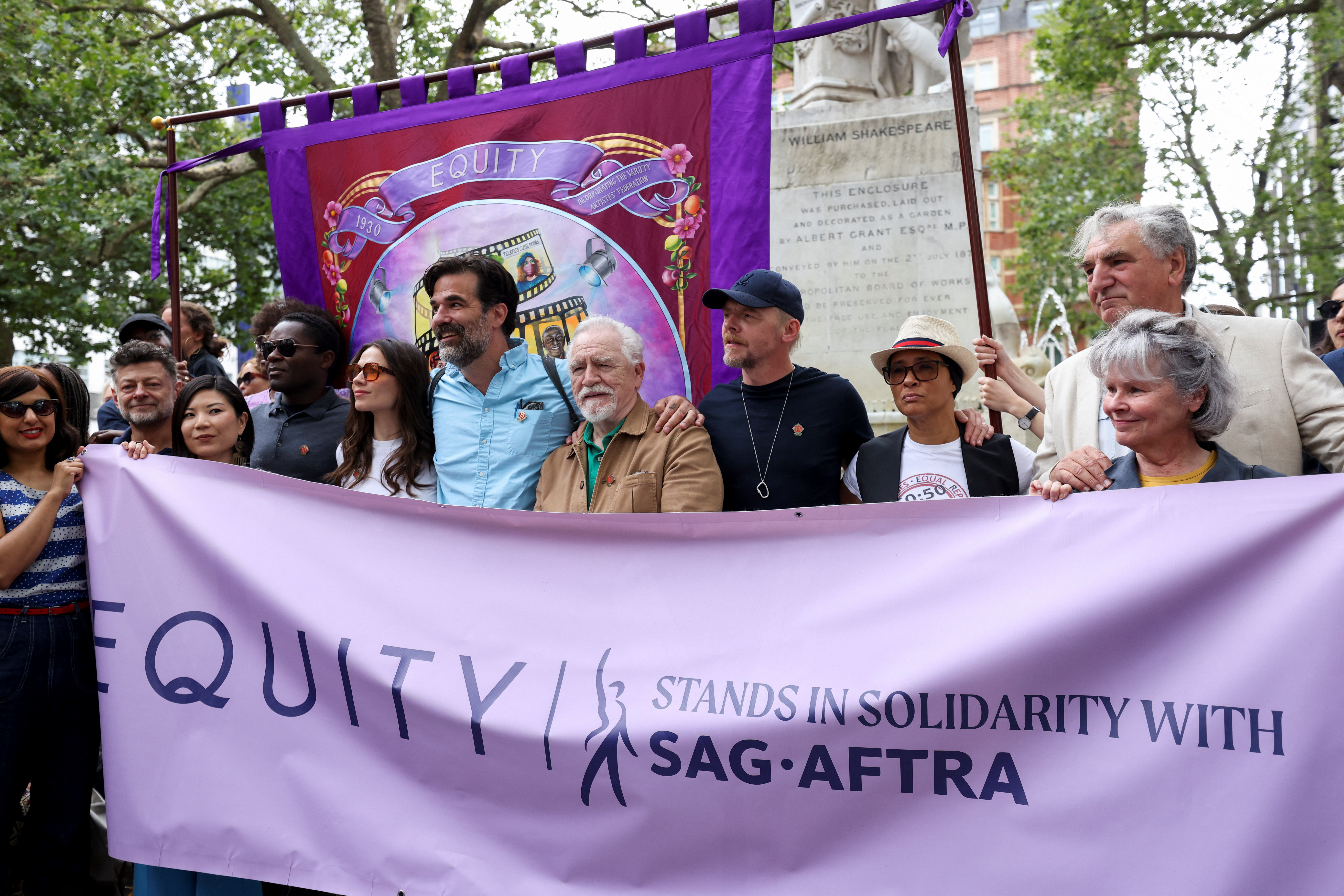 Equity rally in solidarity with the SAG-AFTRA strikes, London