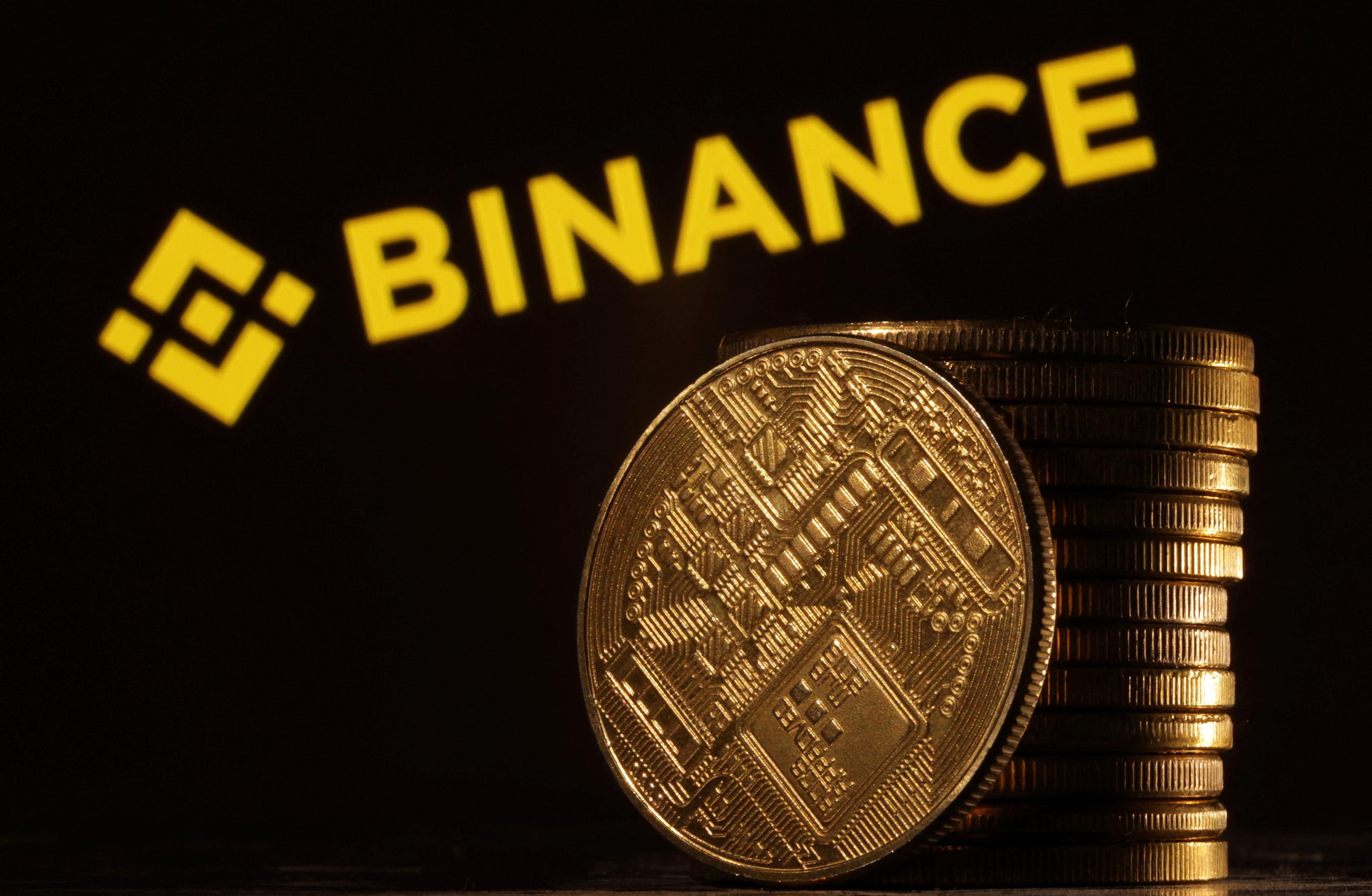 Illustration shows Binance logo