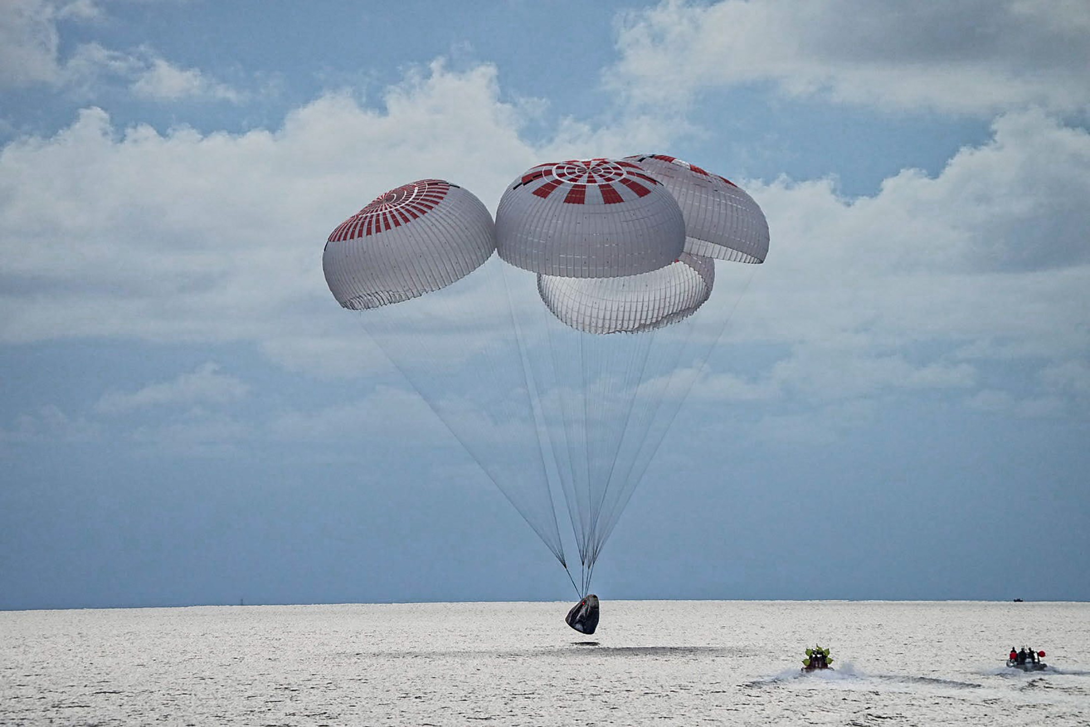 SpaceX Inspiration4 mission safely splashes down in SpaceX's Crew Dragon capsule off the coast of Kennedy Space Center