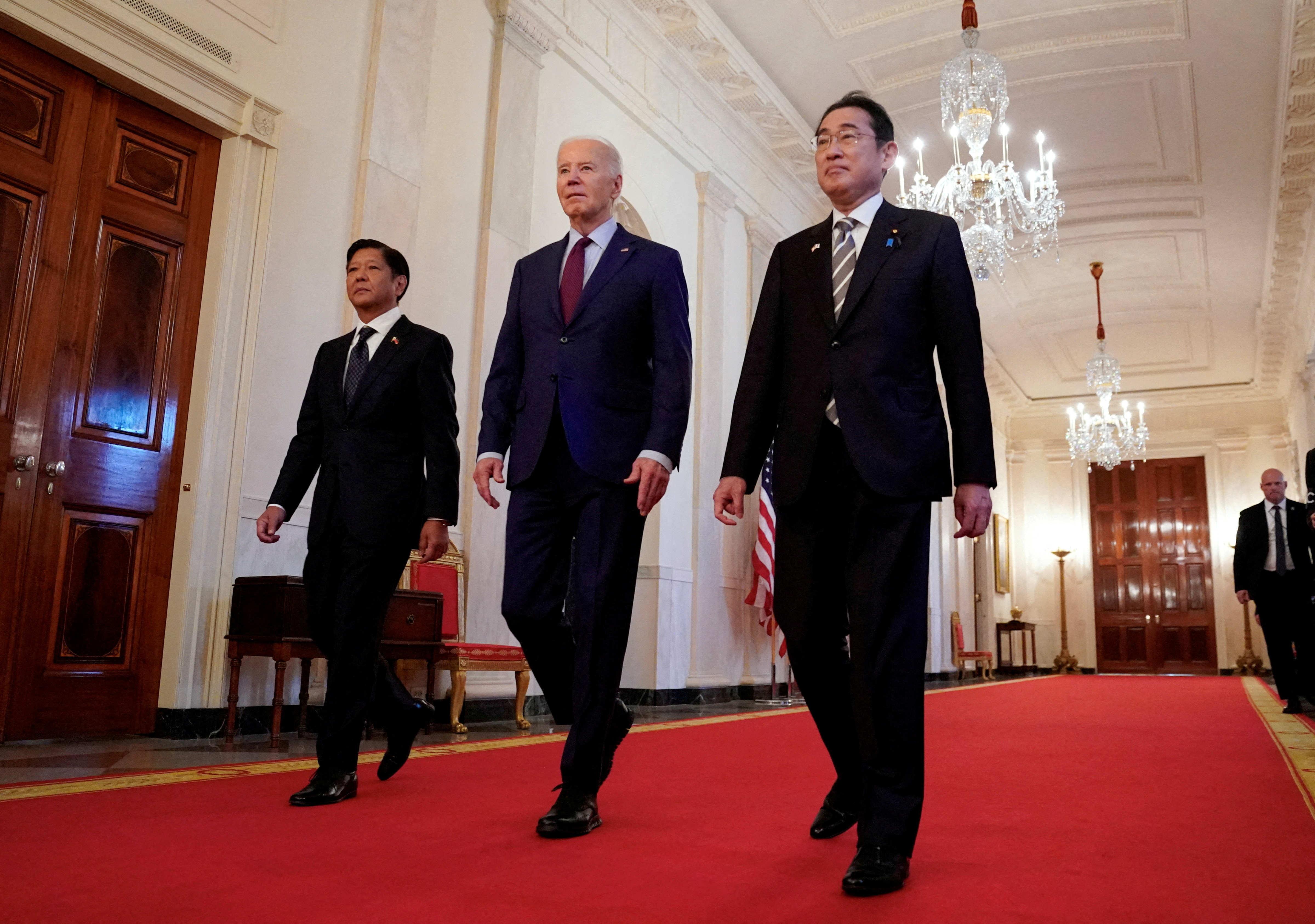 Biden meets with Japan Prime Minister Kishida and Philippine President Marcos Jr. in Washington
