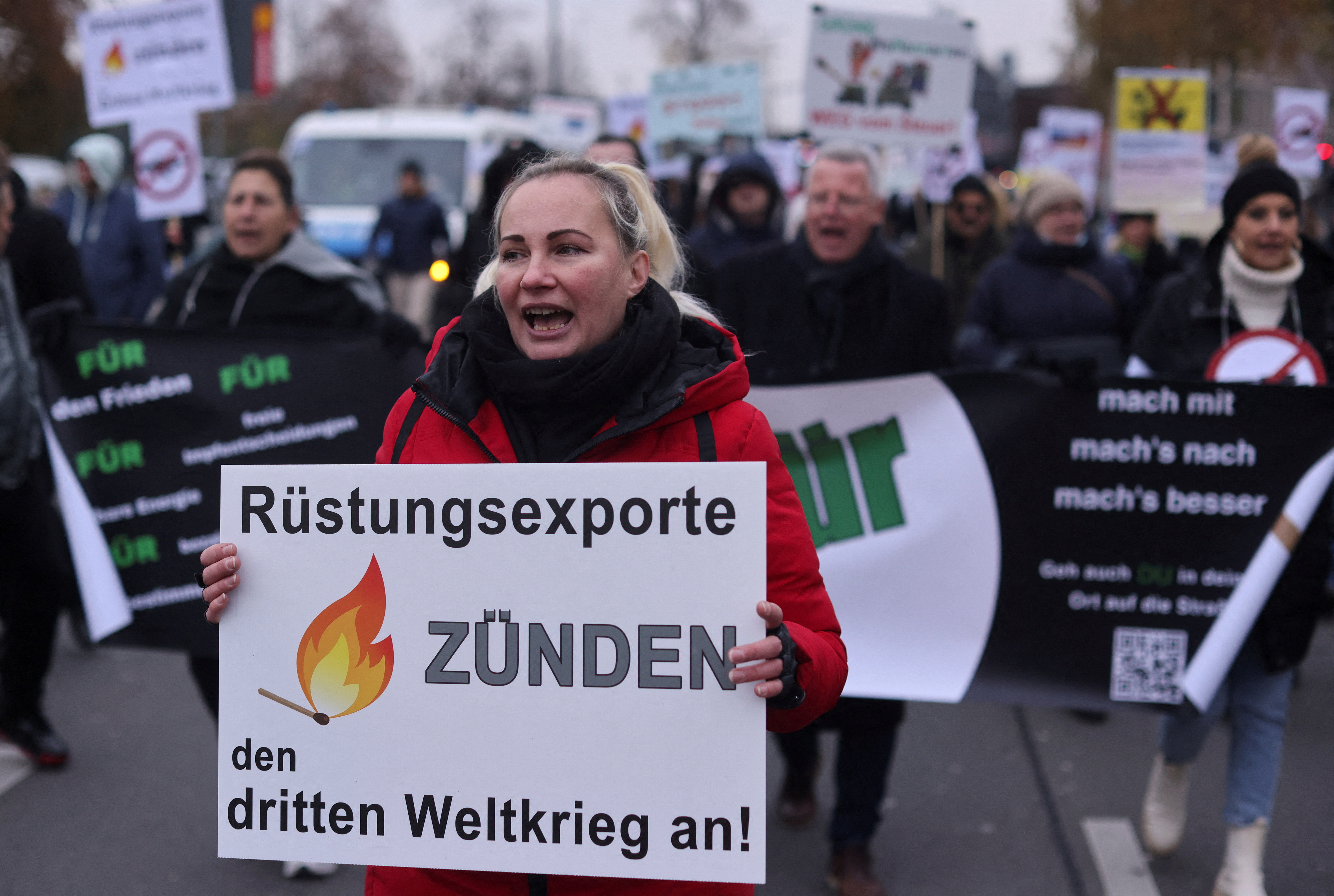 Pro-Russian demonstrators protest amid Russia's invasion of Ukraine, in Cologne