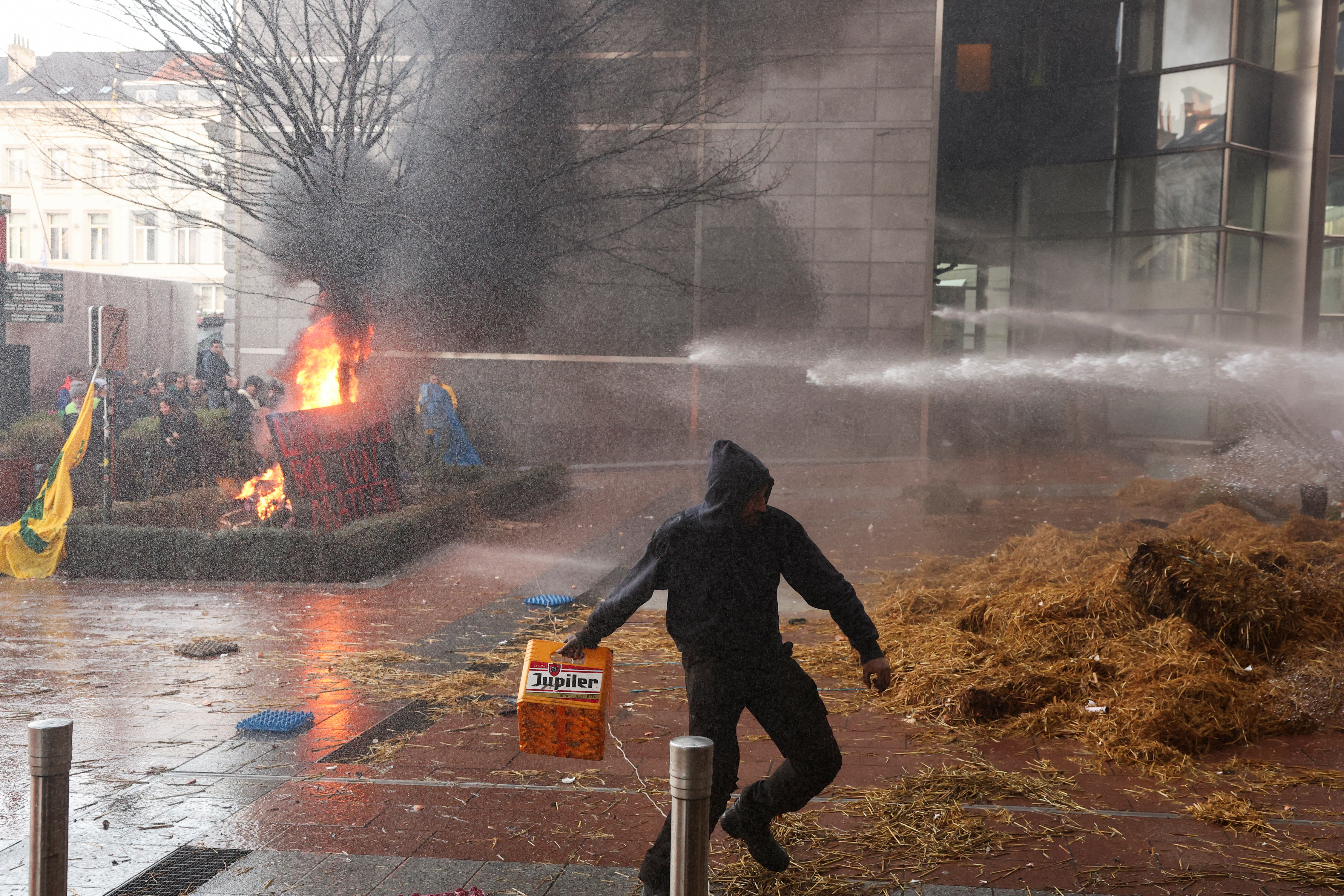 Farmers protest in Brussels