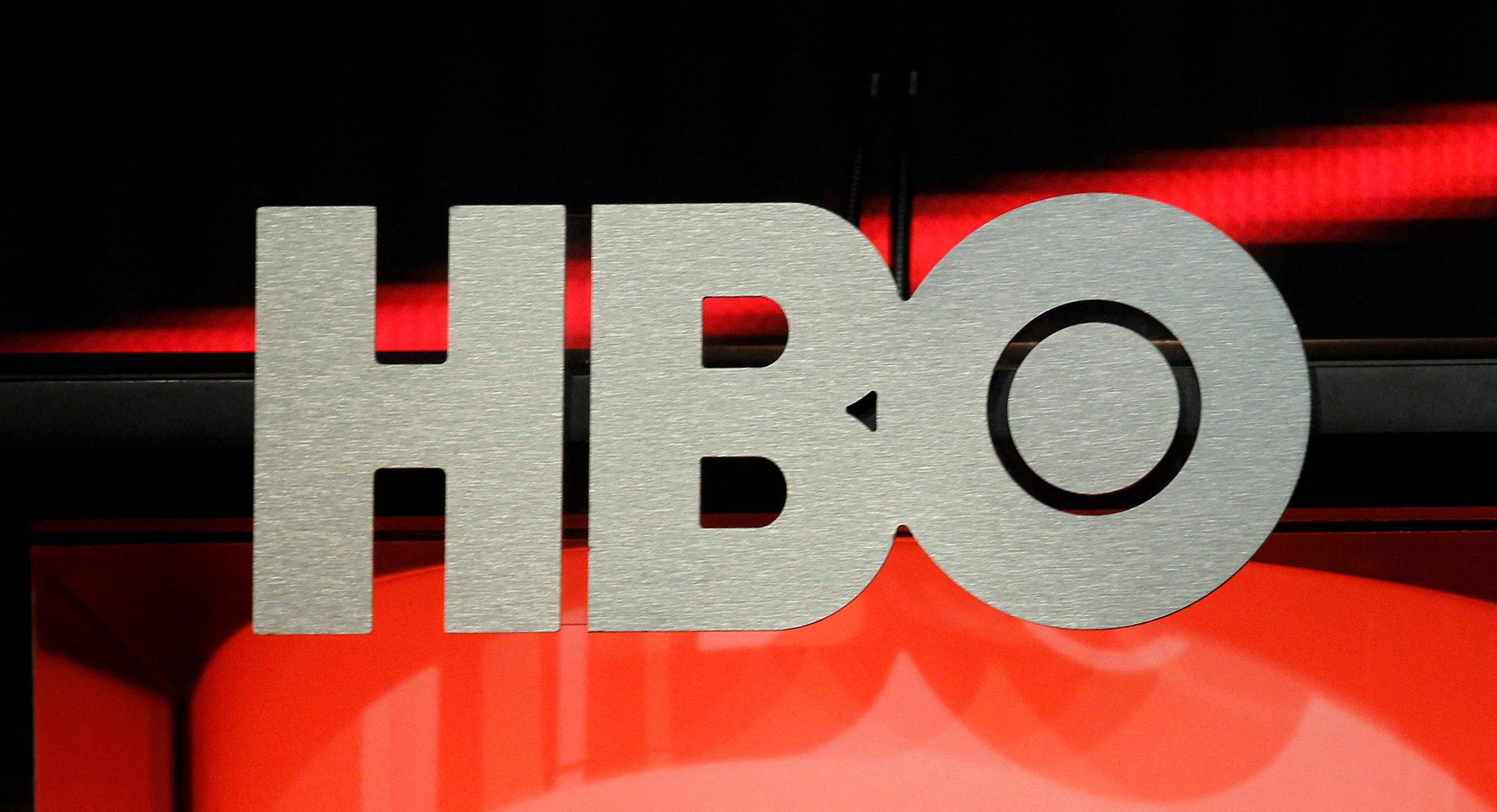 The logo for HBO is pictured during the HBO presentation at the Cable portion of the Television Critics Association Summer press tour in Beverly Hills