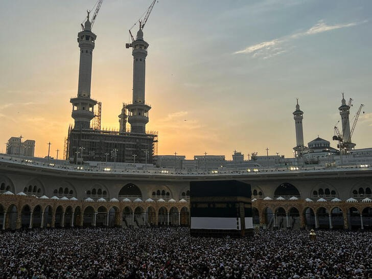 Annual haj pilgrimage in Mecca