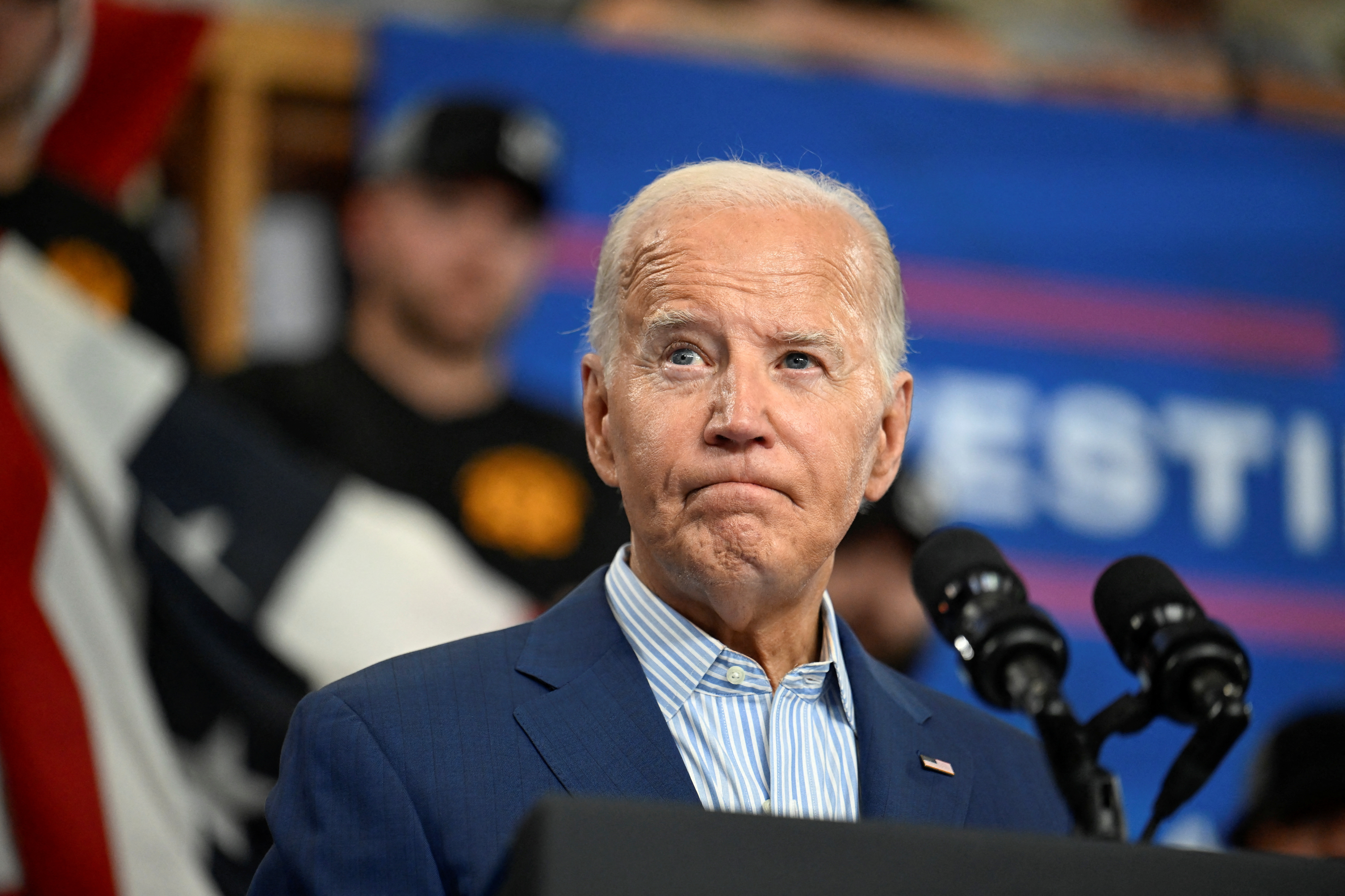 U.S. President Biden visits United Association Local 190 Training Center in Ann Arbor, Michigan