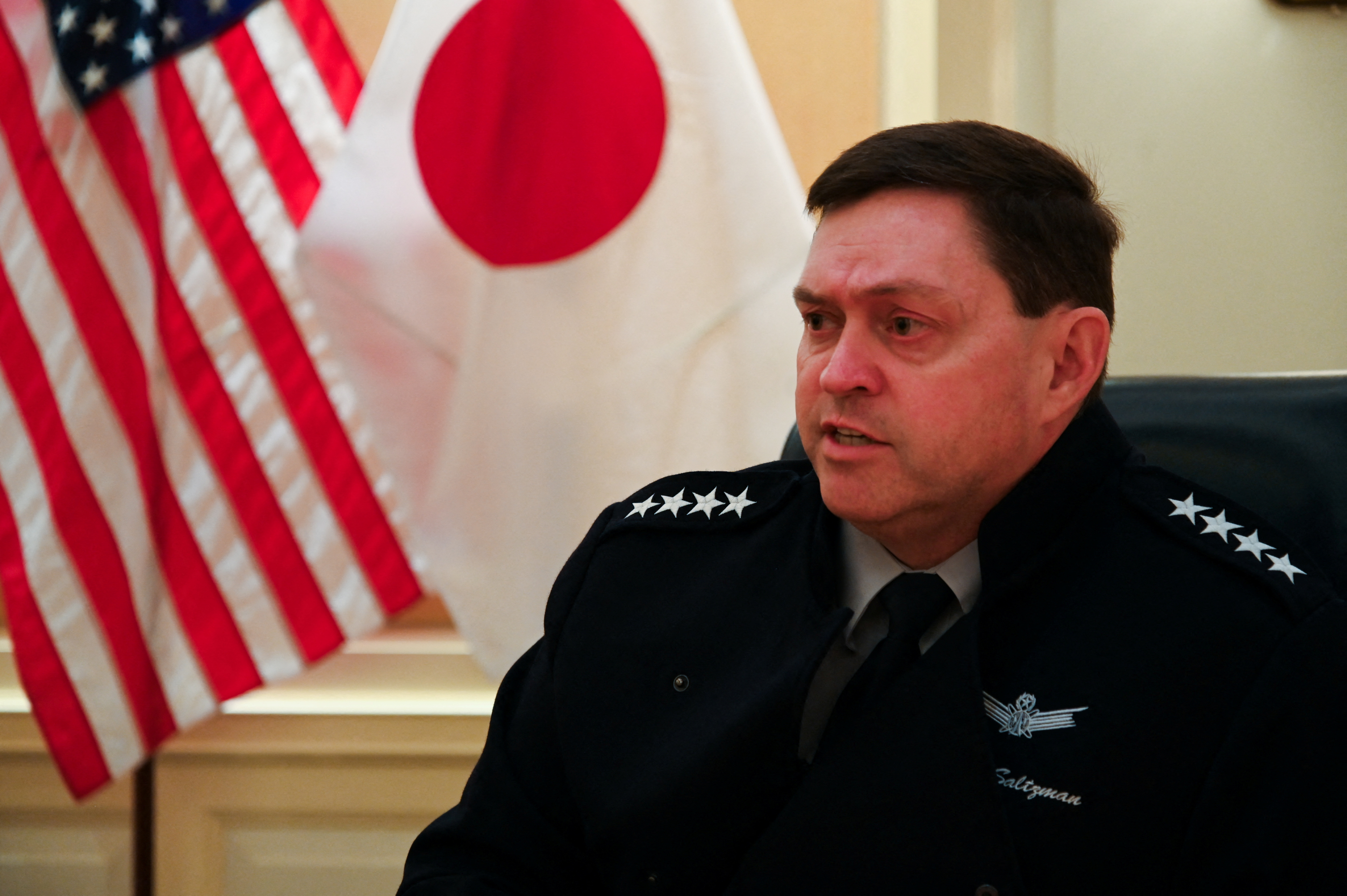 U.S. Chief of Space Operations Chance Saltzman during an interview with Reuters in Tokyo
