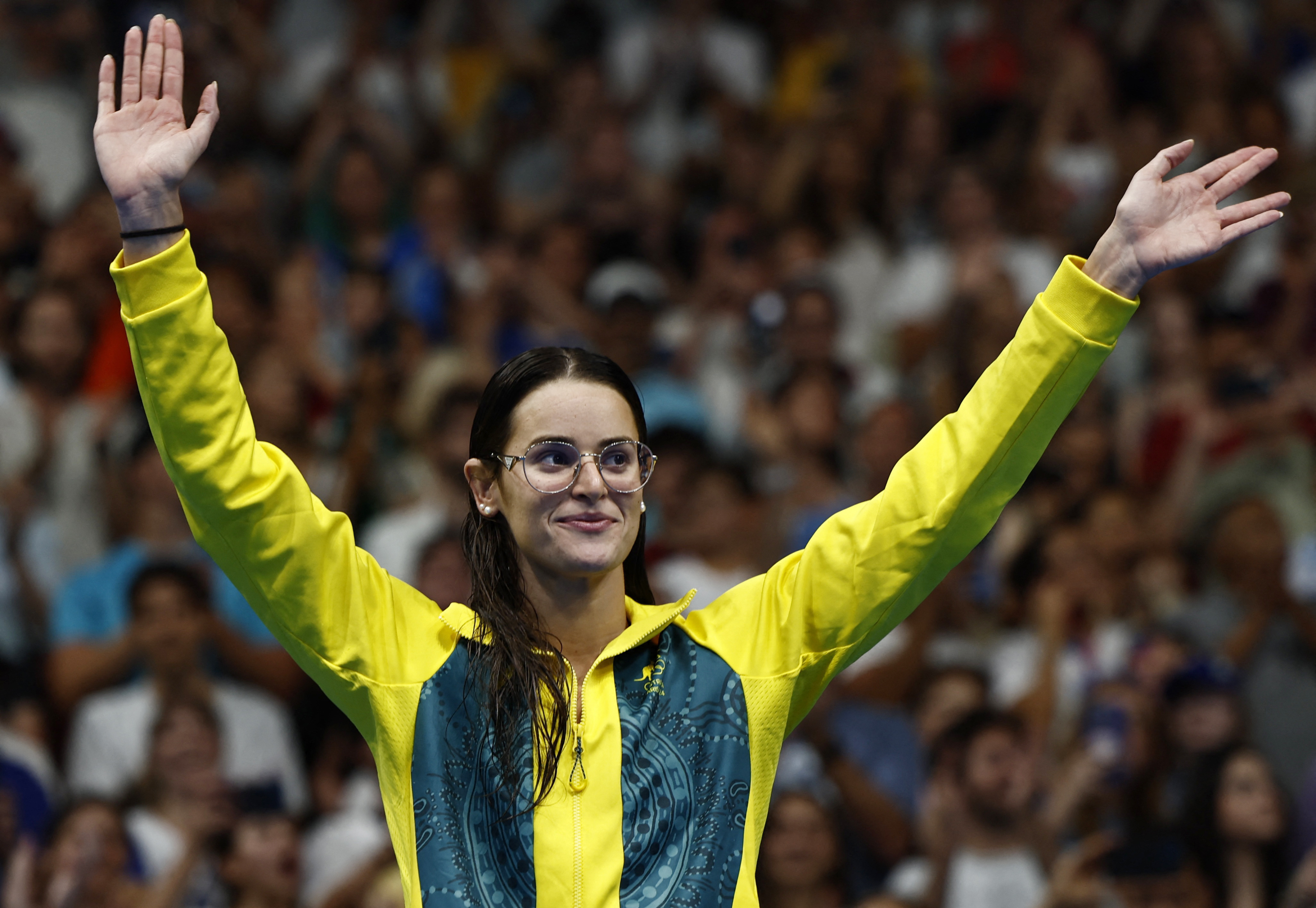 Swimming - Women's 100m Backstroke Victory Ceremony