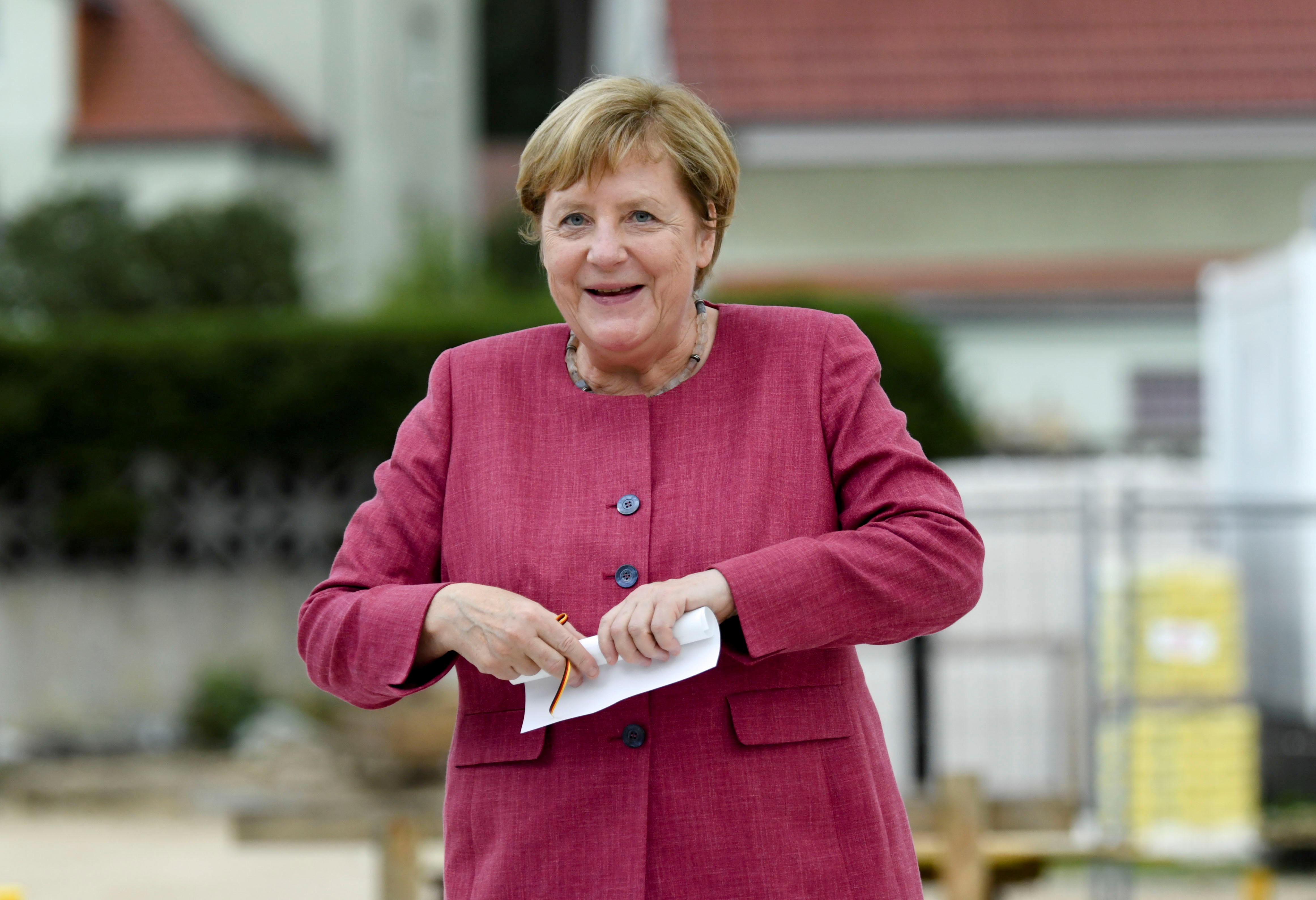 German Chancellor Merkel visits Templin