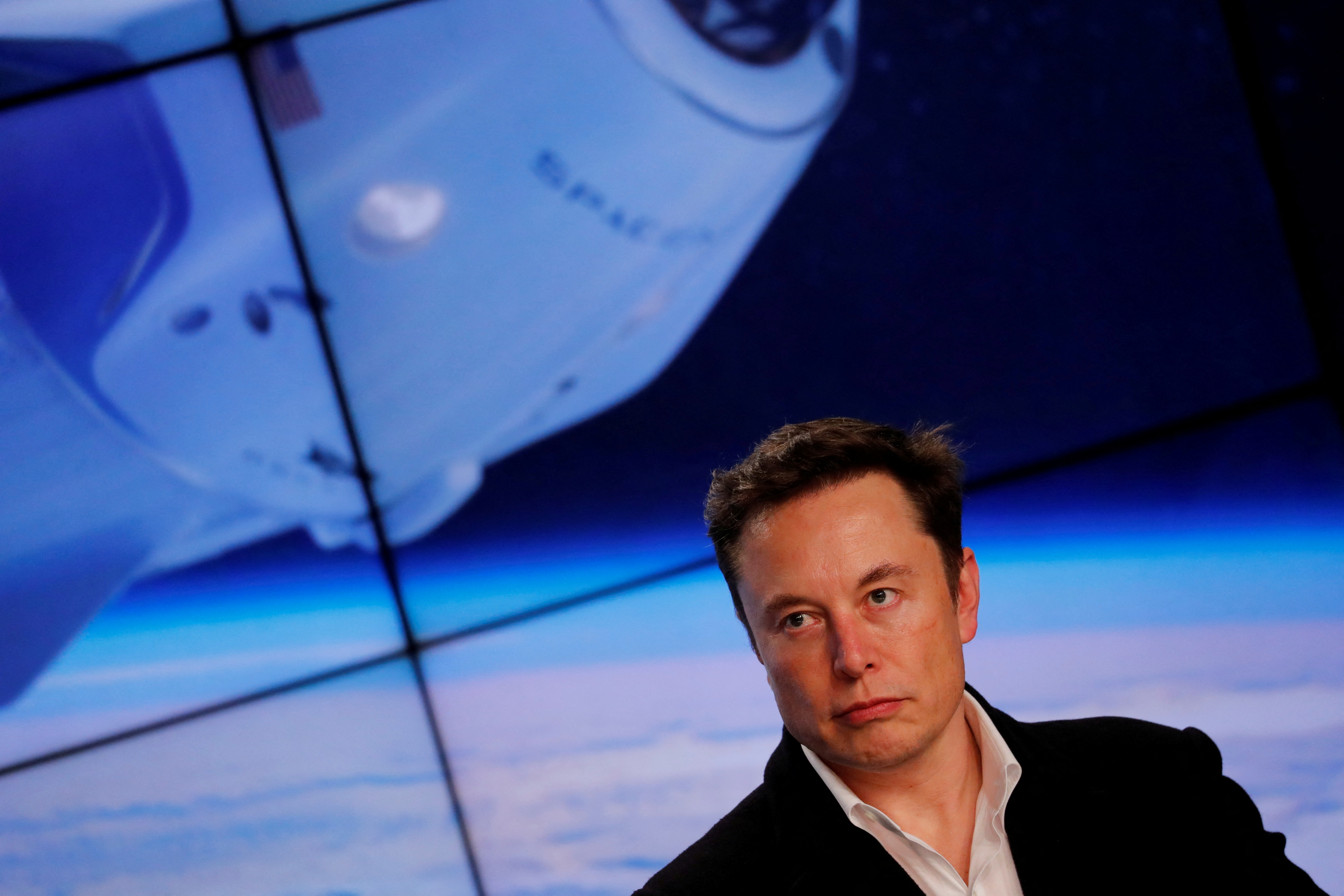 SpaceX founder Elon Musk speaks at a post-launch press conference in Cape Canaveral
