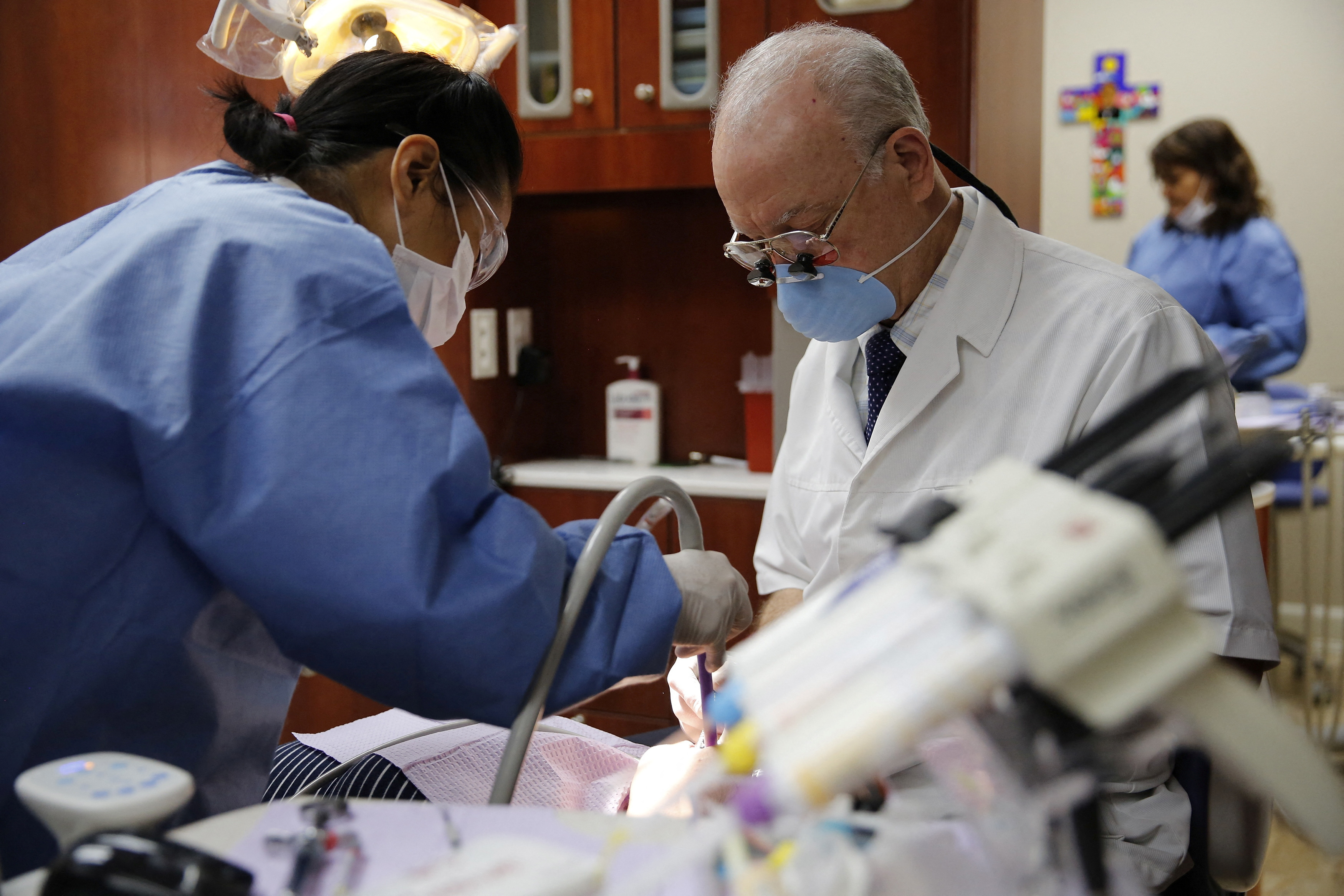 Clients use dental services at the Spanish Catholic Center agency of the Diocese of Washington Catholic Charities in Washington