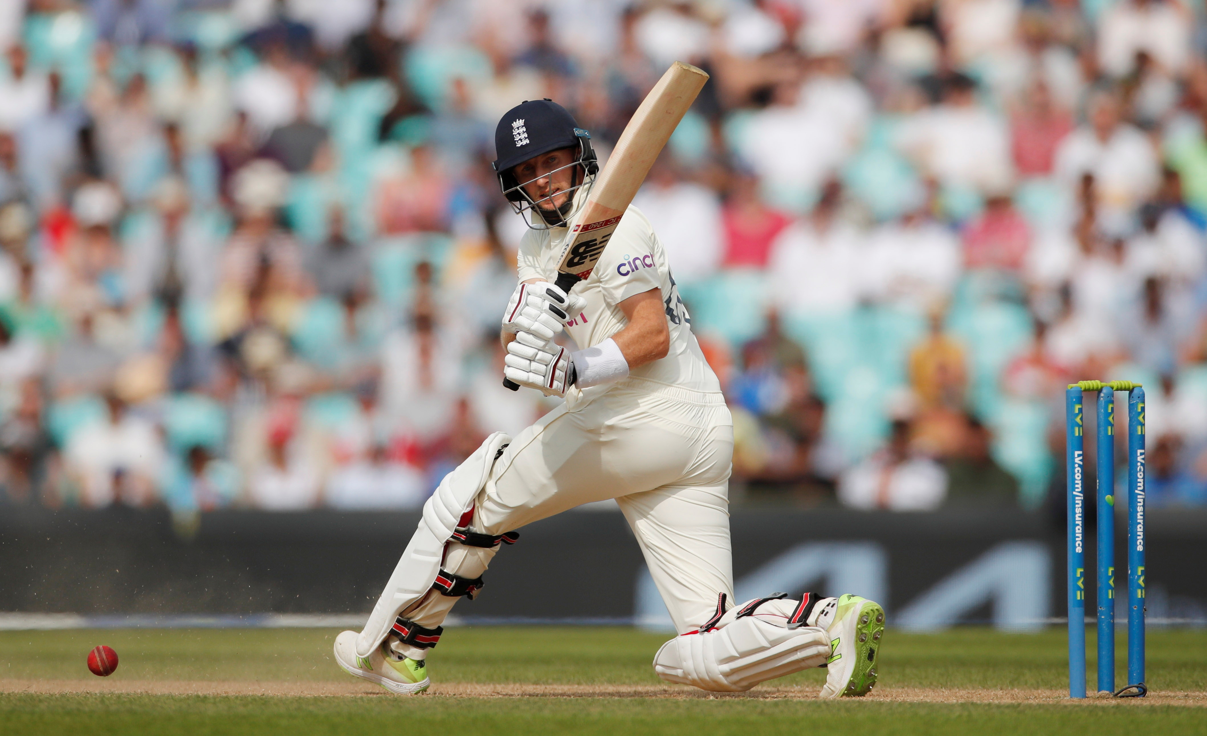 Cricket - Fourth Test - England v India - The Oval, London, Britain - September 6, 2021 England's Joe Root in action Action Images via Reuters/Andrew Couldridge