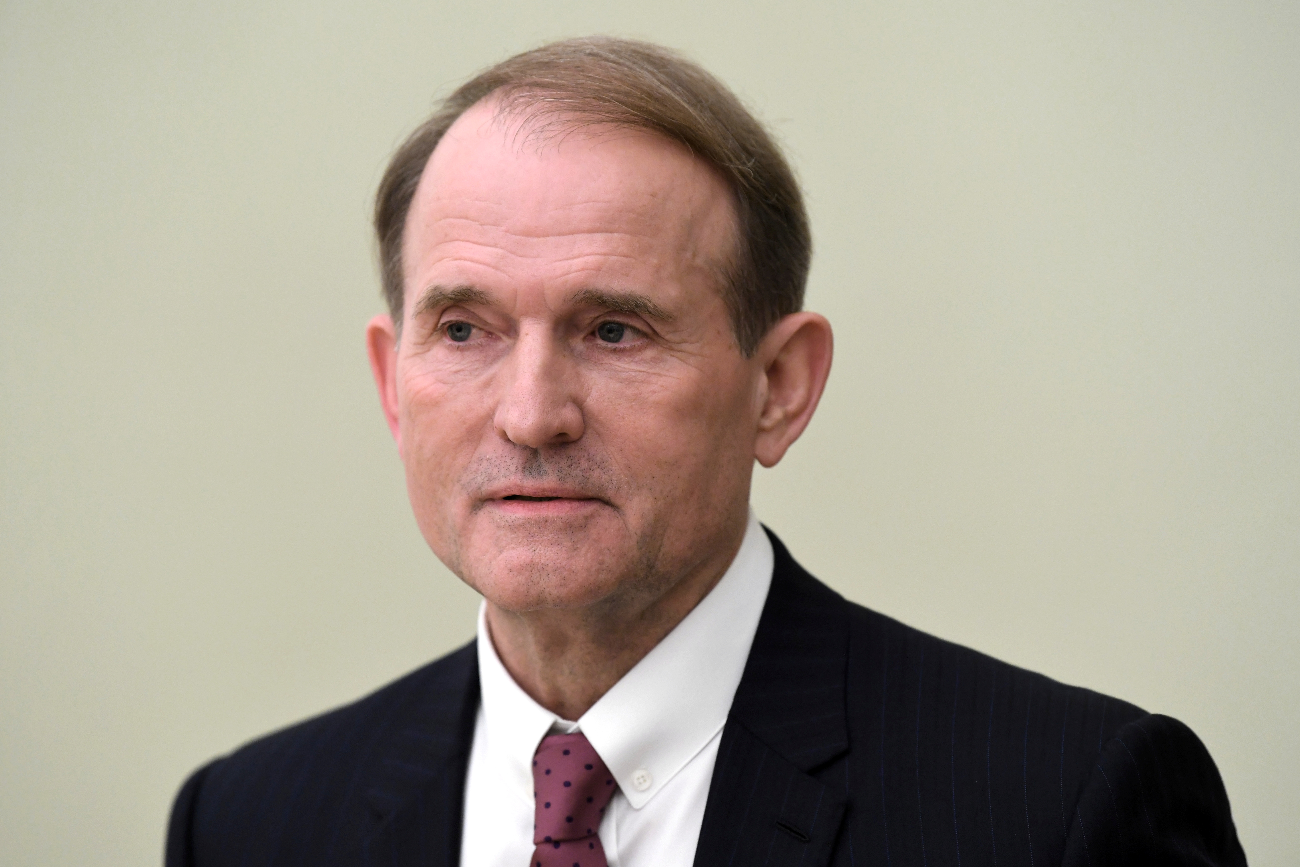 Leader of Ukraine’s Opposition Platform - For Life party Medvedchuk meets with Russia's President Putin in Moscow