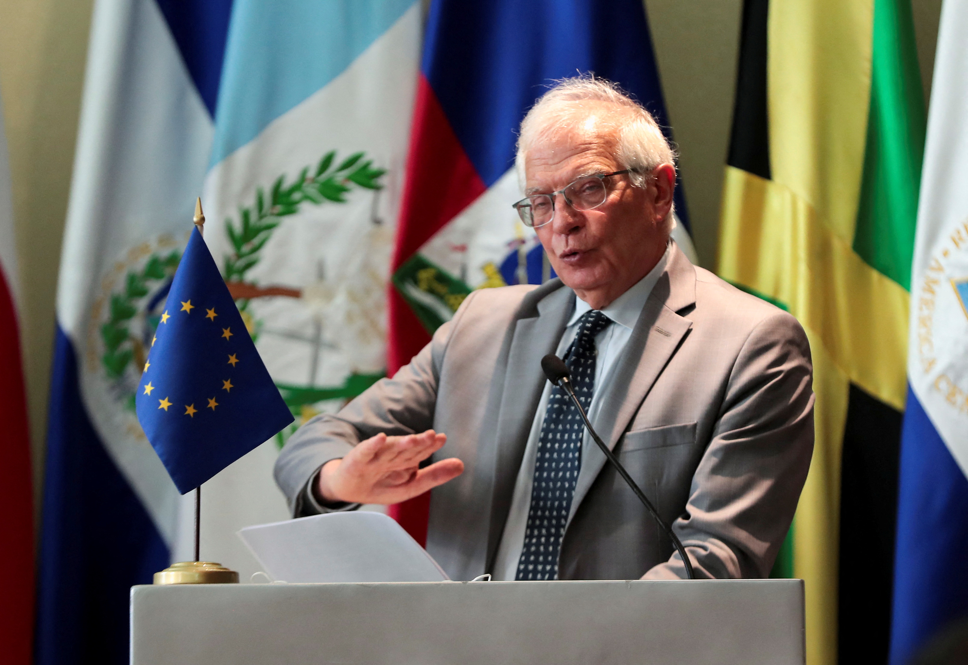 High Representative of the European Union for Foreign Affairs and Security Policy Josep Borrell speaks during a news conference in Panama City