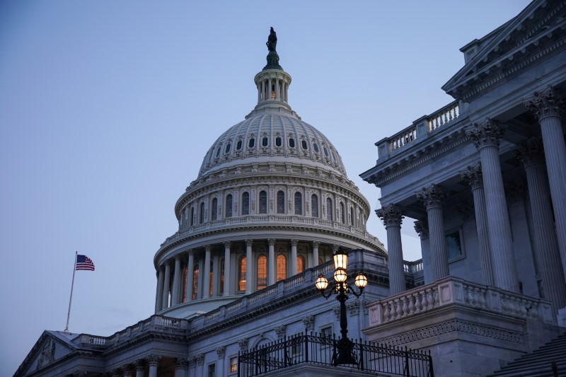 Senators Arrive to Vote on Amendments to Infrastructure Bill