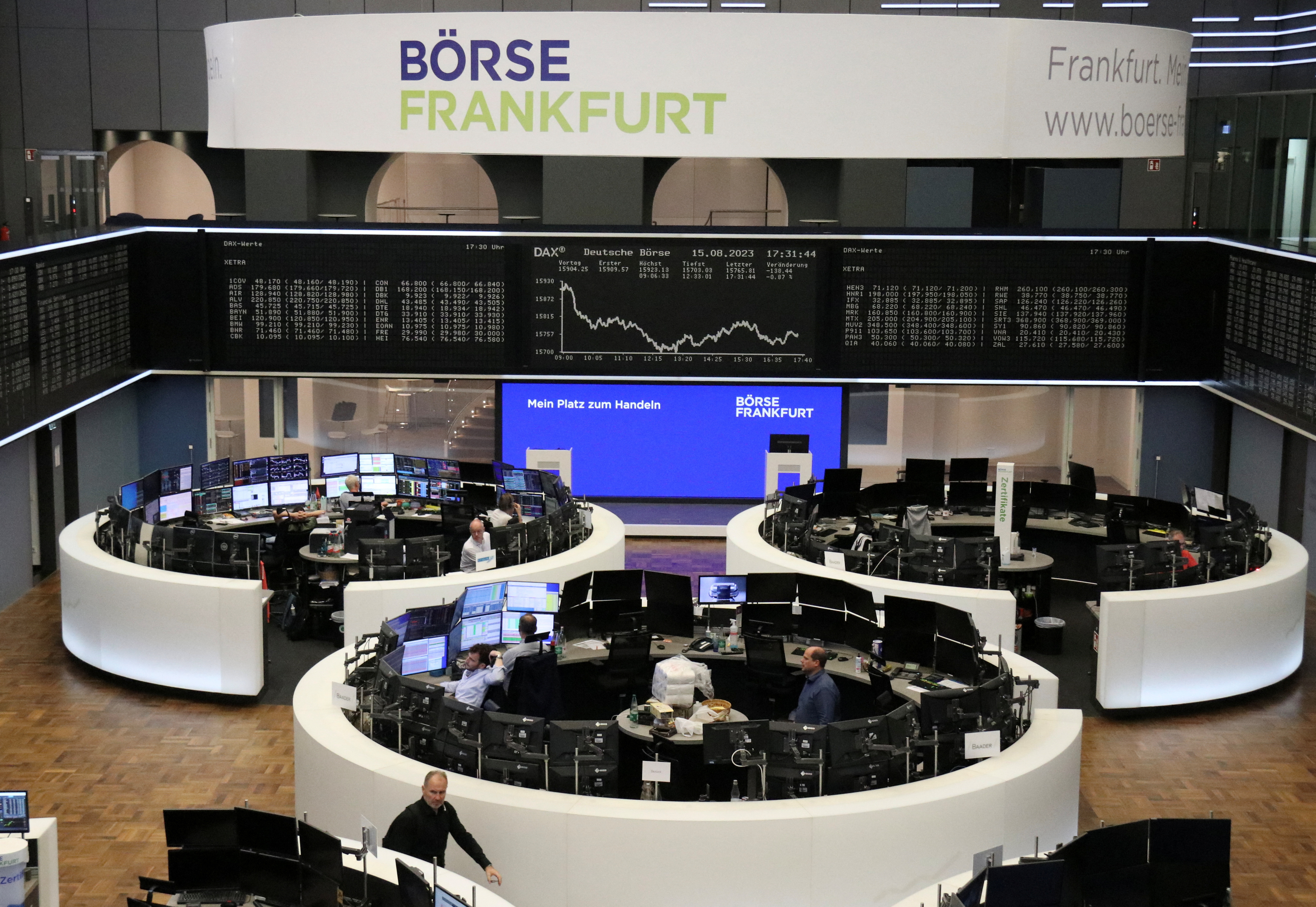German share price index DAX celebrates its 35th anniversary at the stock exchange in Frankfurt