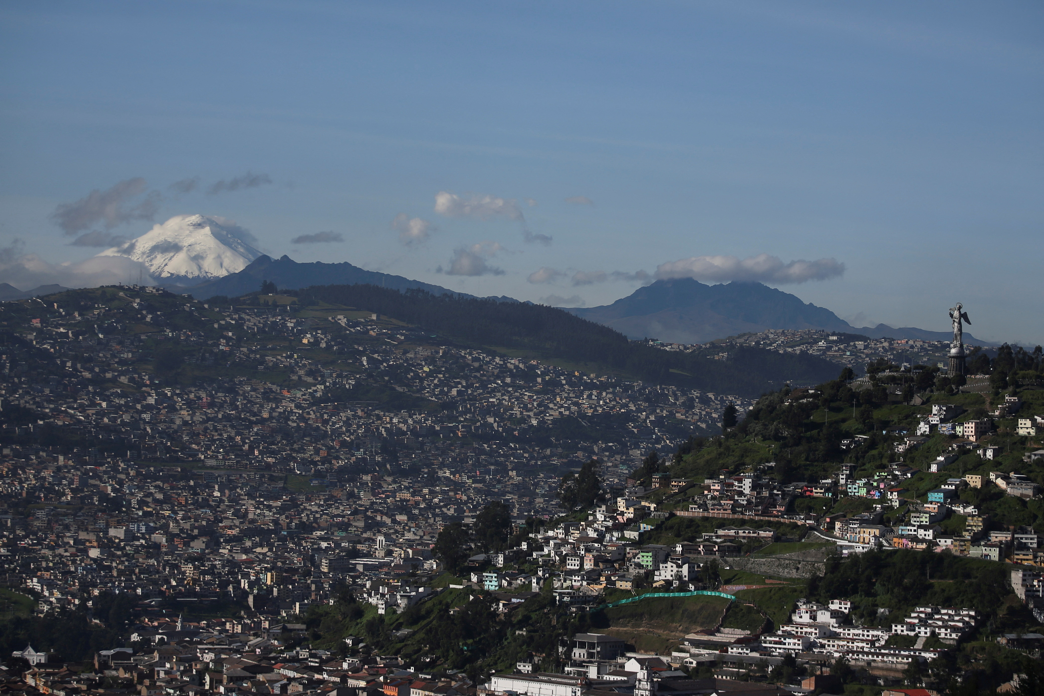 View of Ecuador's capital city Quito