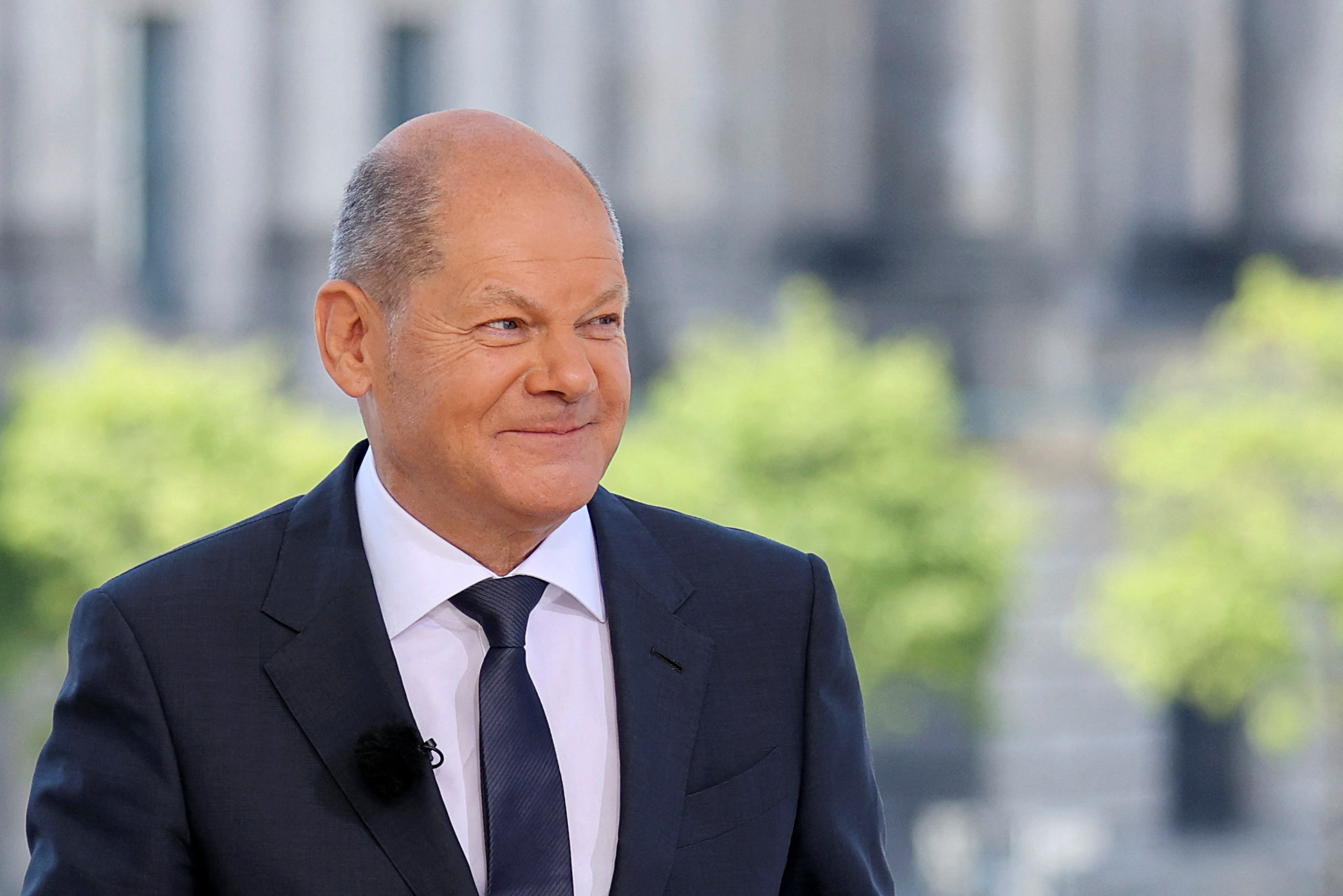 German Chancellor Olaf Scholz attends the ARD Sommerinterview in Berlin