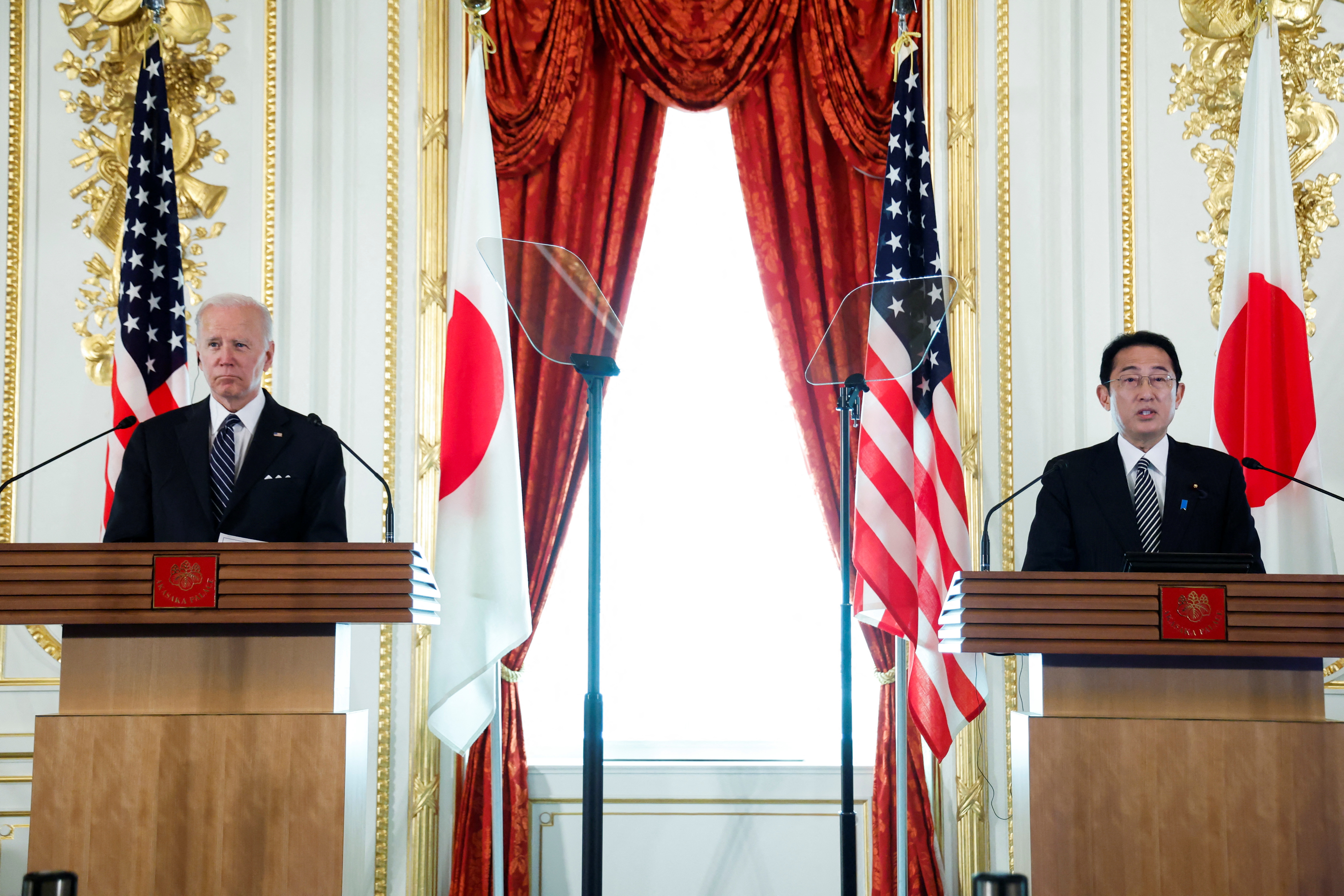 Japanese PM Kishida meets U.S. President Biden, in Tokyo