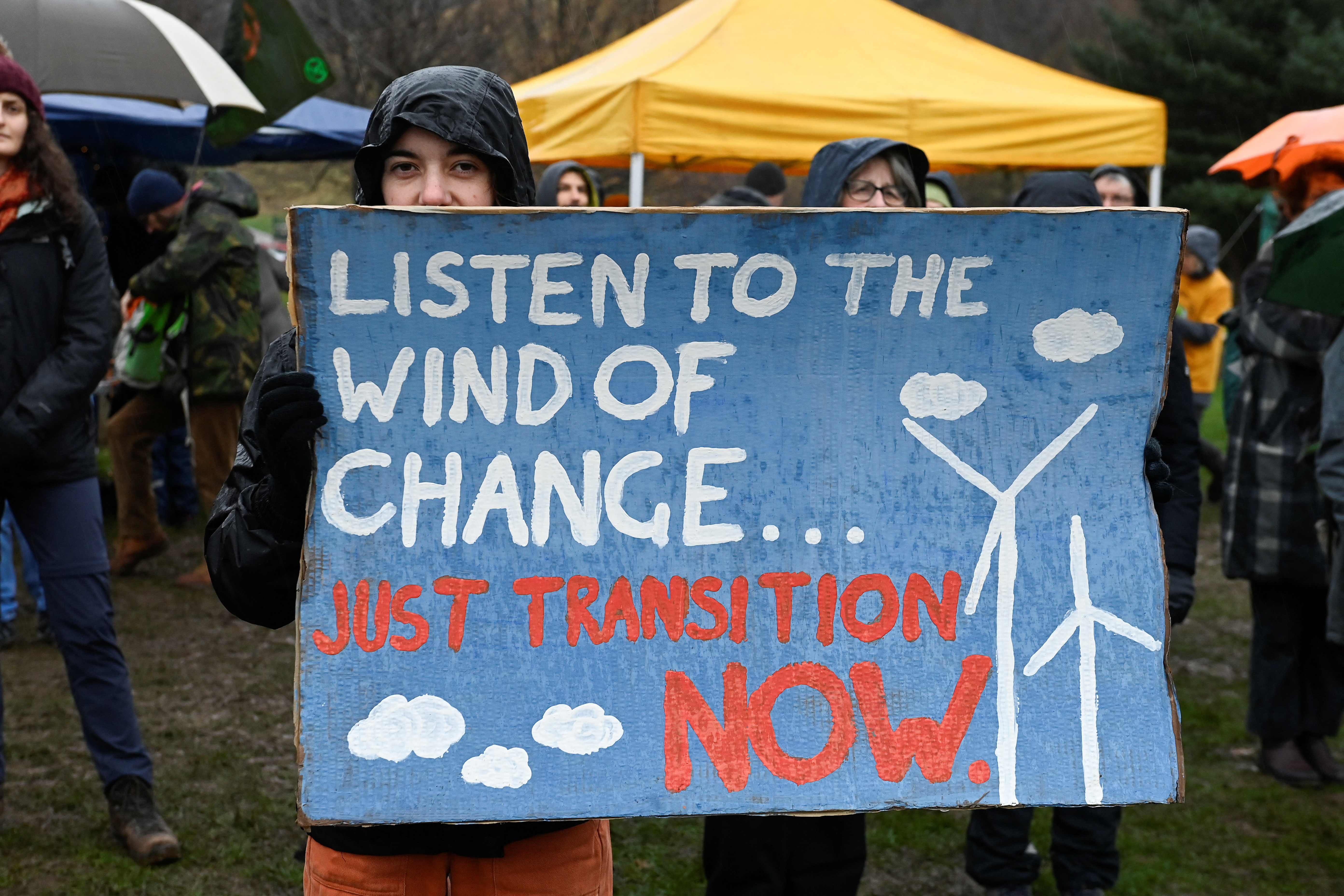 Protest during the Global Day of Action for Climate Justice, coinciding with COP28, in Edinburgh, Scotland