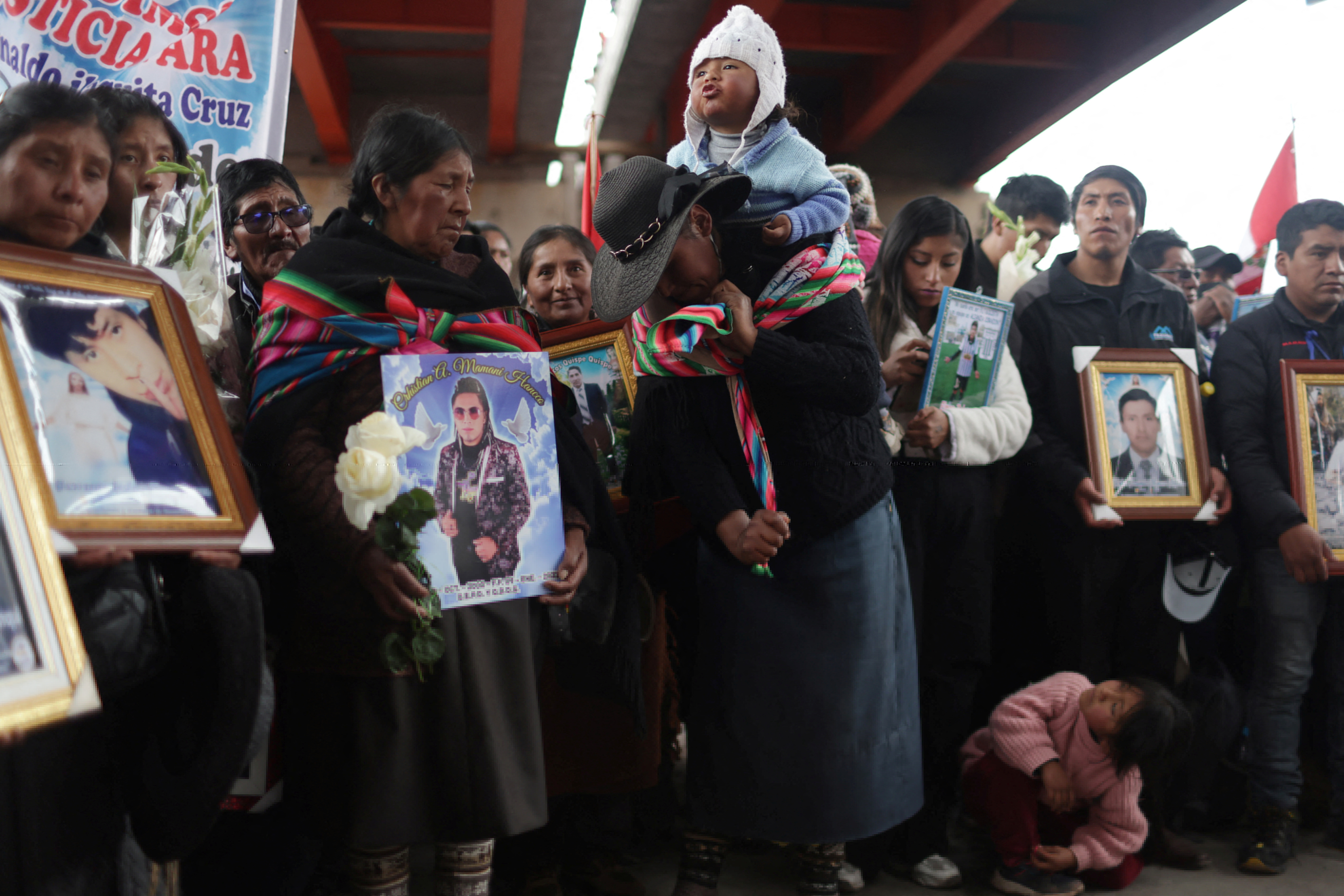 Relatives mourn victims one month after the deadliest clashes in anti-government protests against Peru's President Dina Boluarte, in Juliaca
