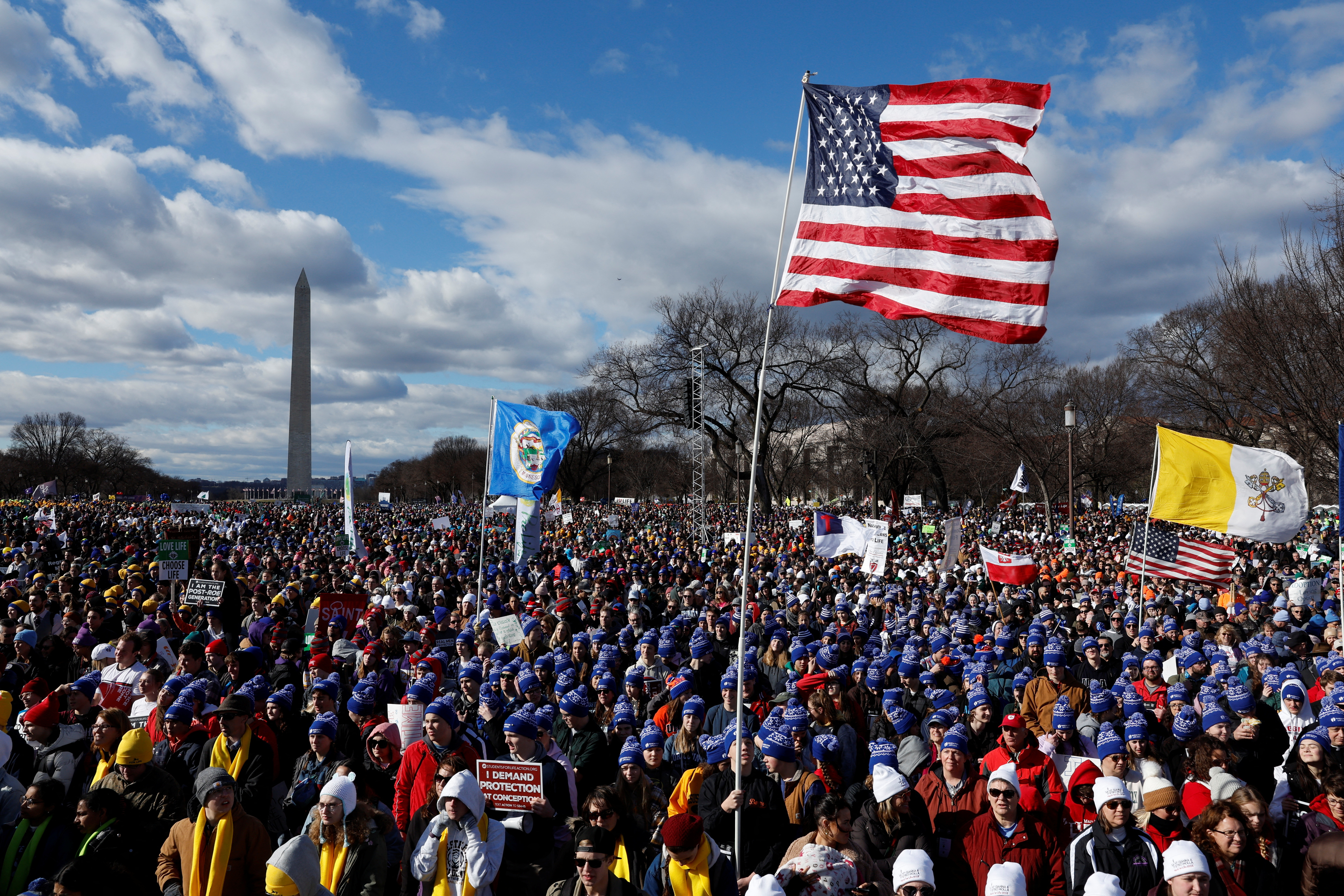 Anti-abortion demonstrators march in Washington