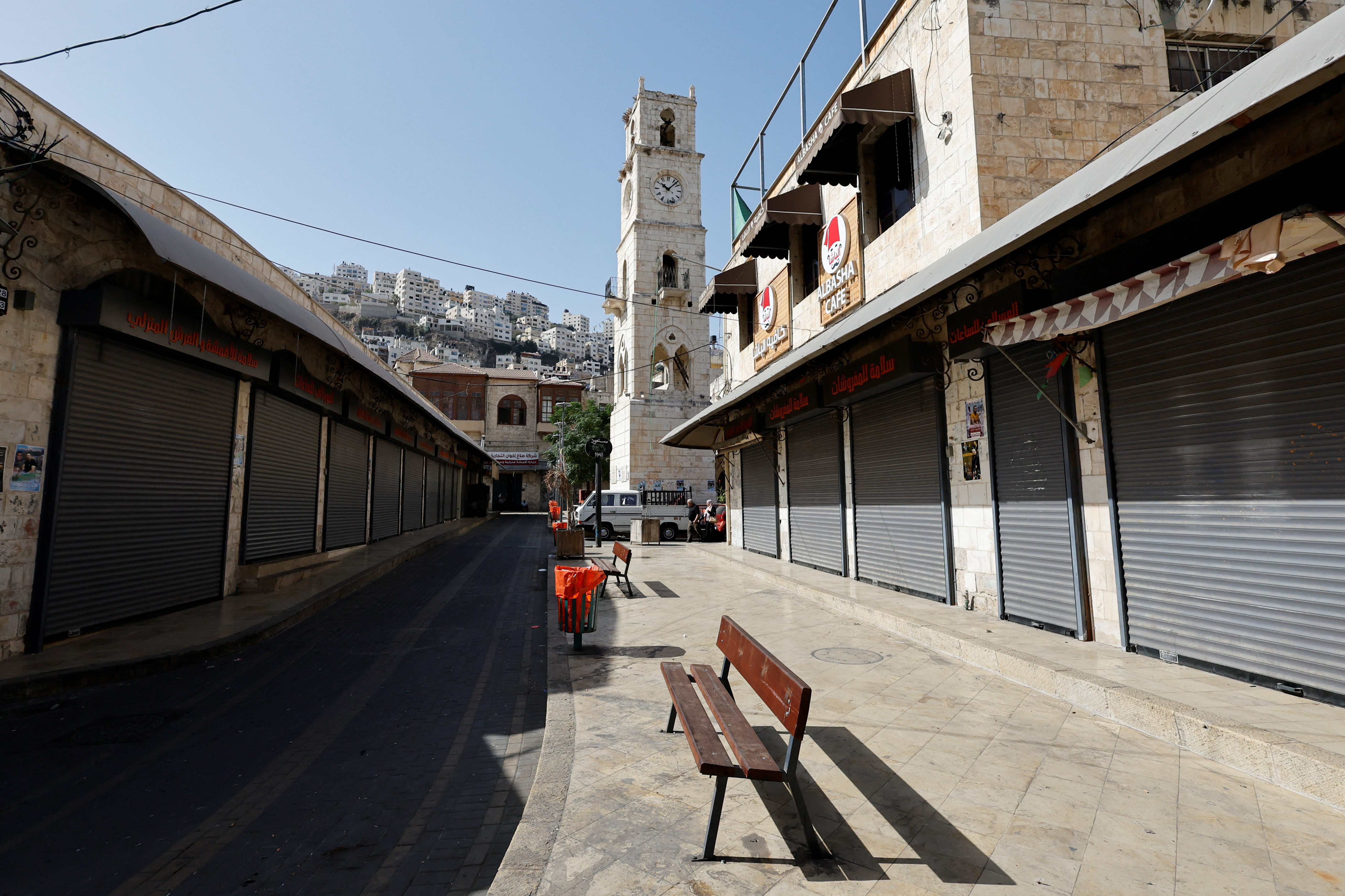 Shops close following Israeli raid in Nablus