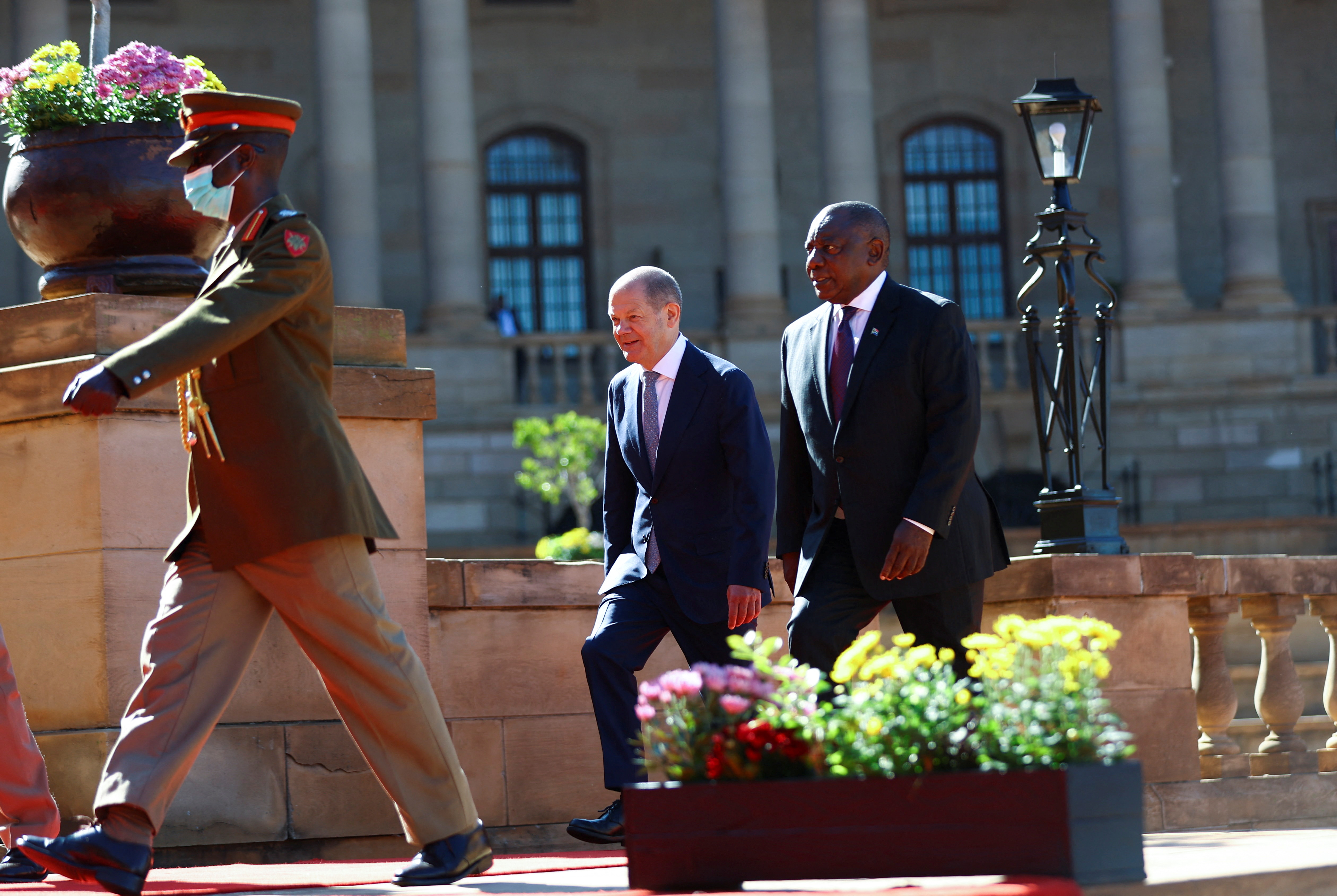 South African President Ramaphosa and German chancellor Scholz hold a joint news conference