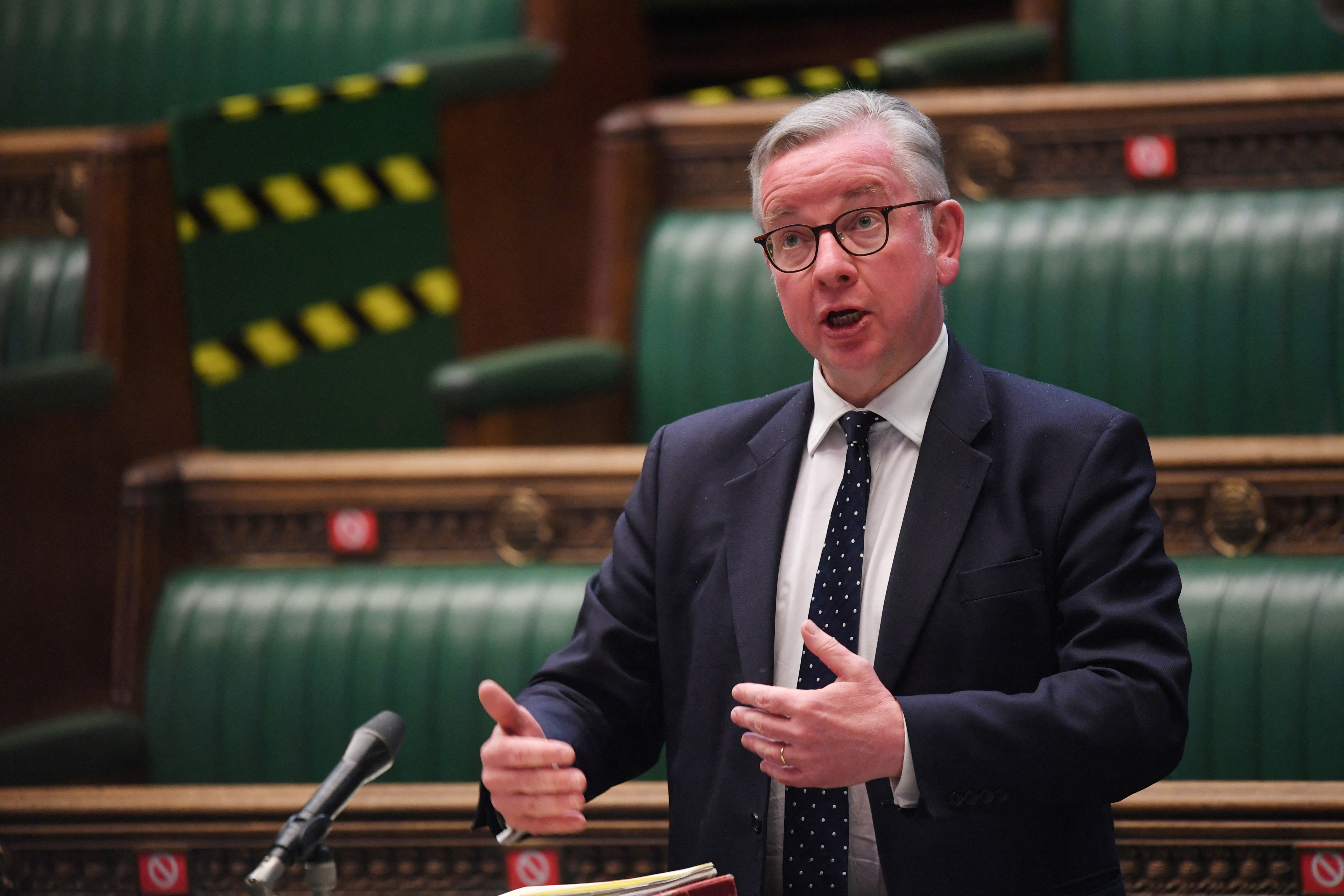 Michael Gove at the House of Commons in London