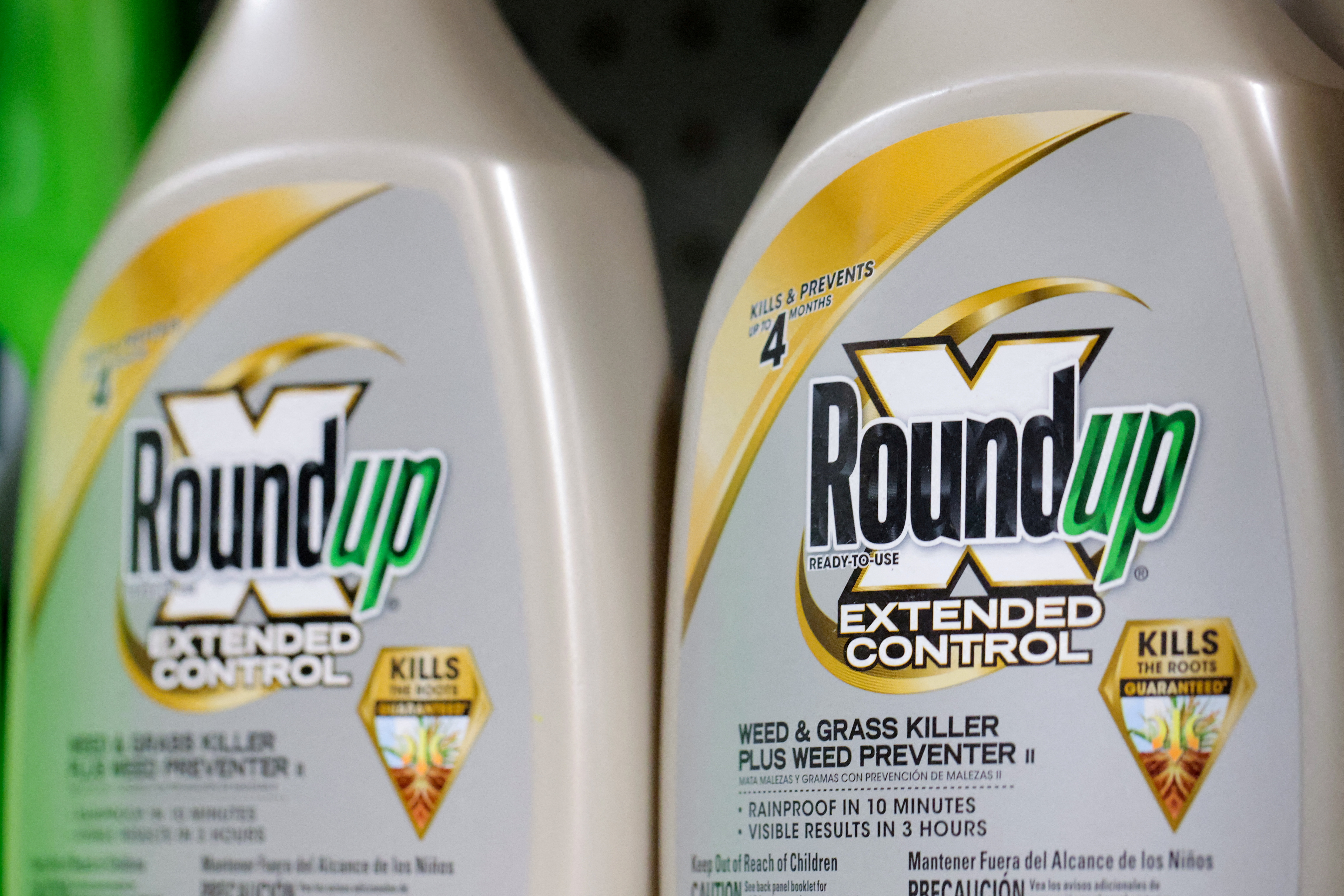 Bottles of Roundup, a brand owned by Bayer, are seen for sale in a store in Manhattan, New York City