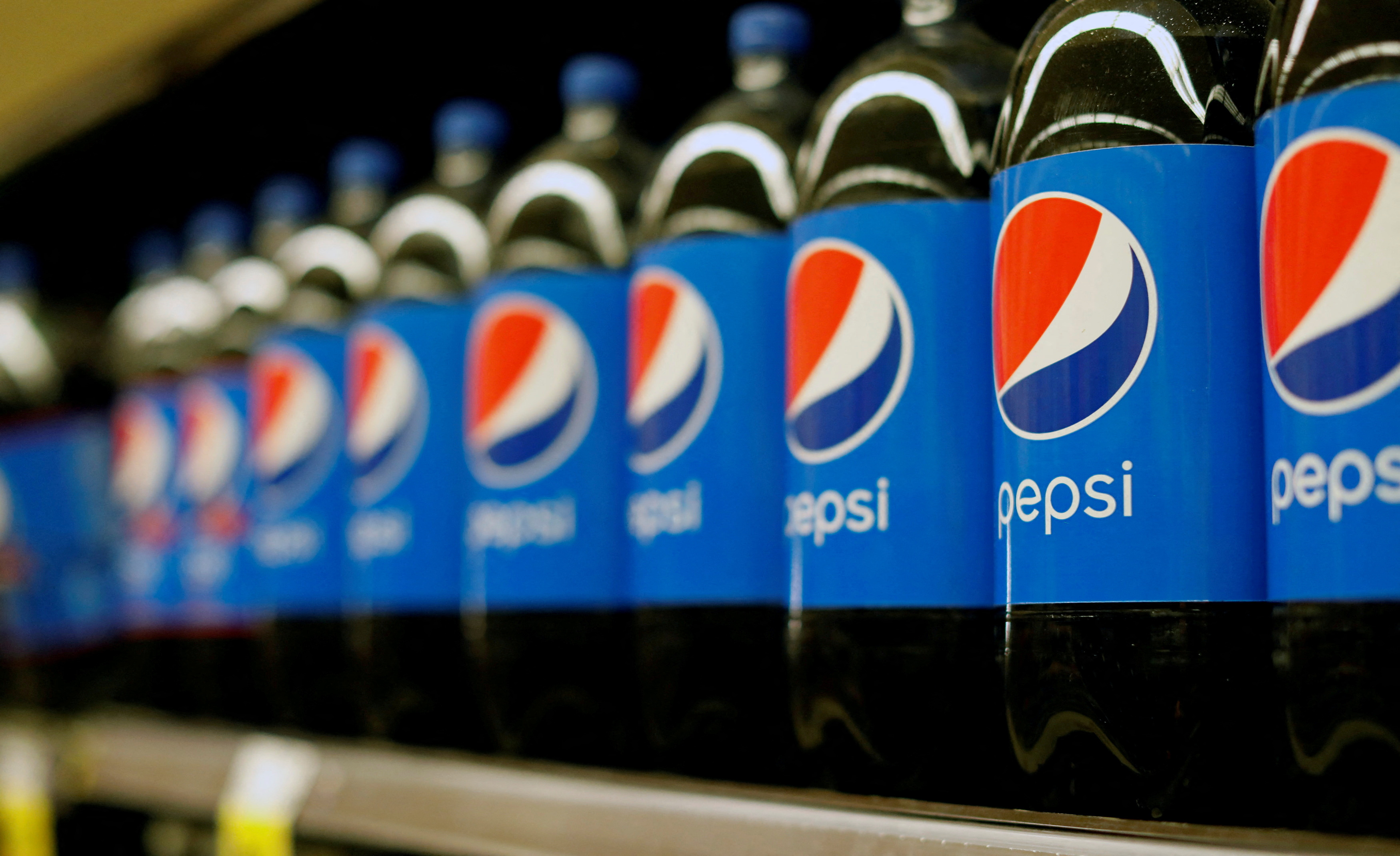 Bottles of Pepsi are pictured at a grocery store in Pasadena