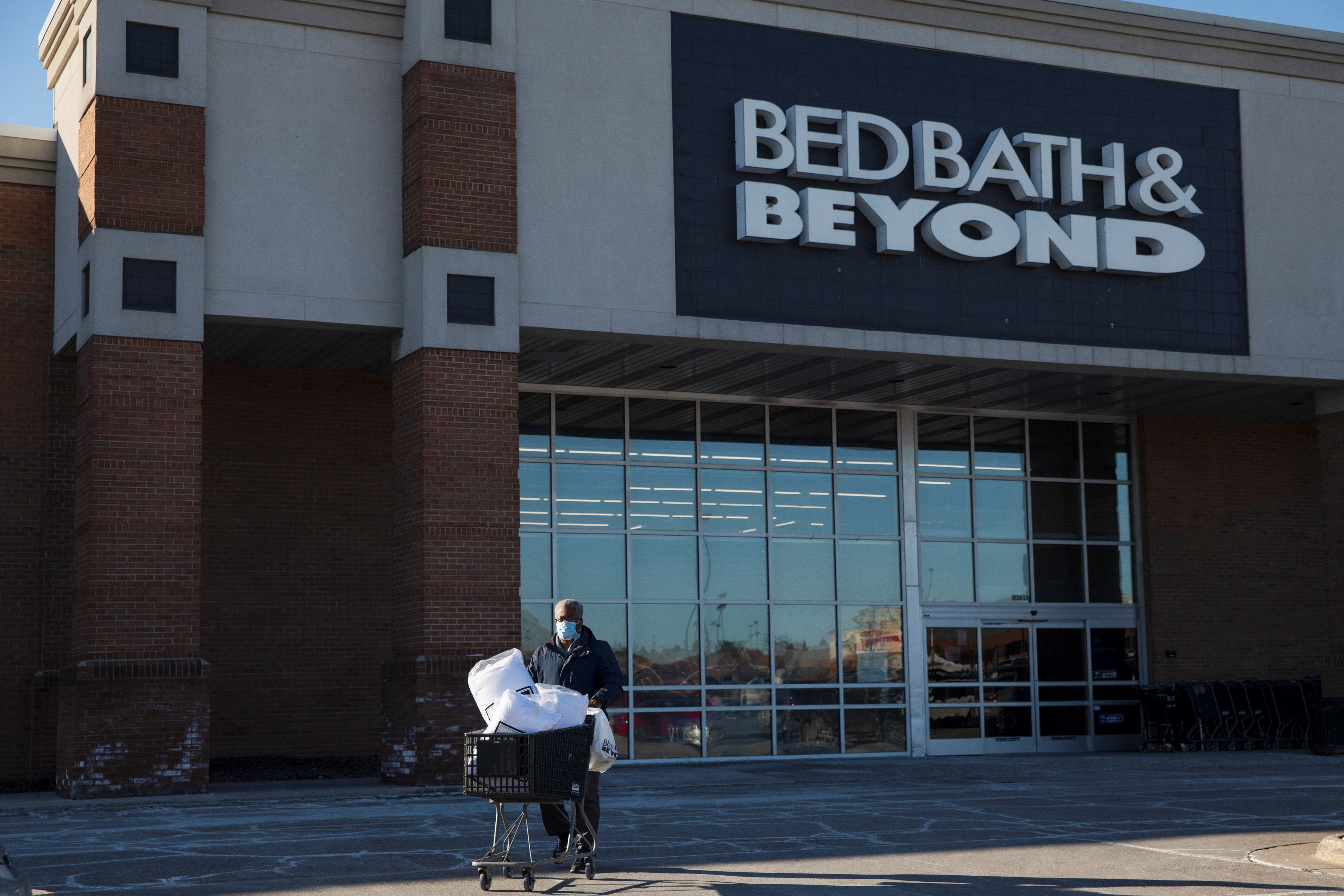 People shop at Bed Bath & Beyond in Michigan