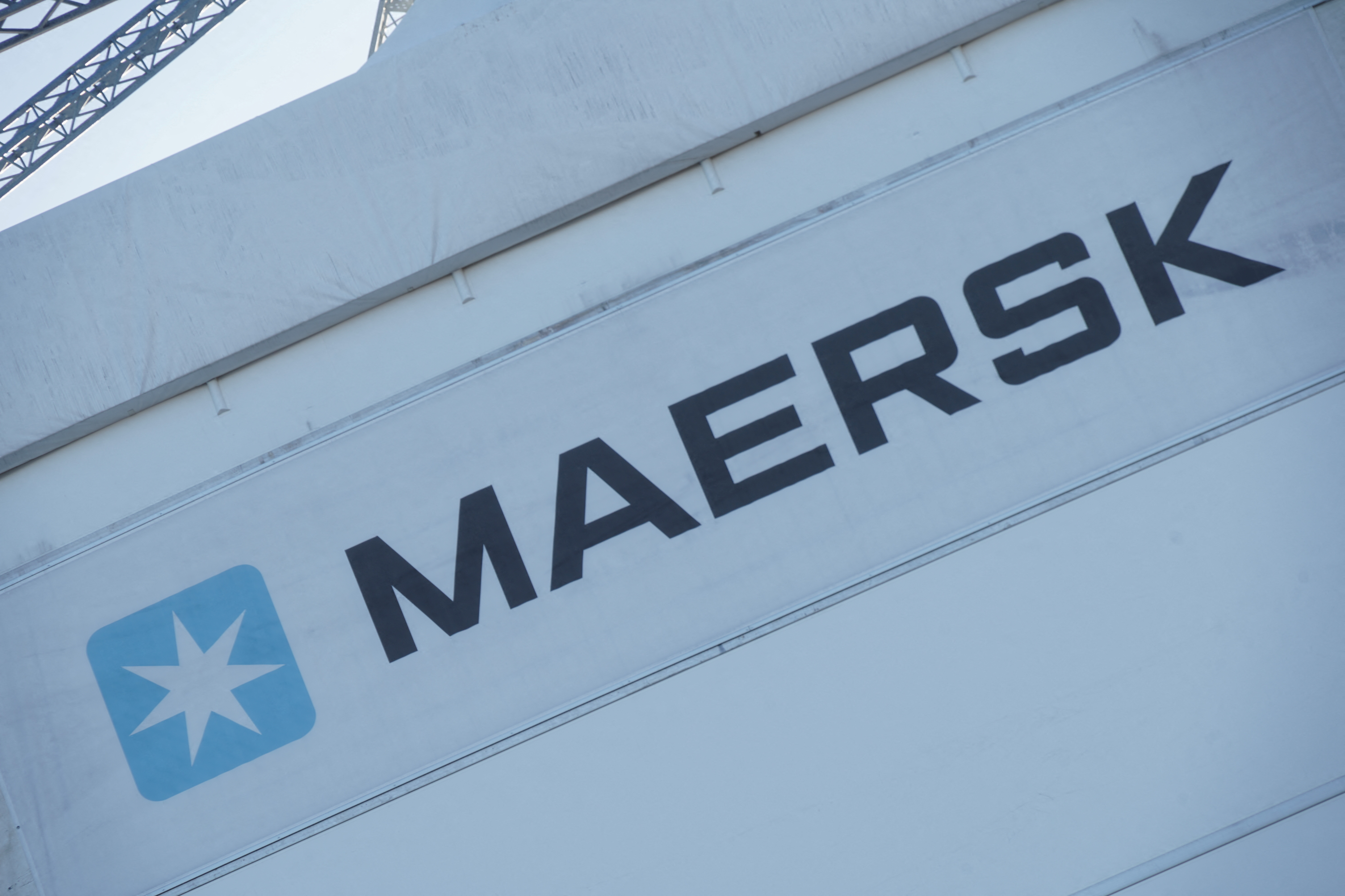A view of the sign for A.P. Moller-Maersk outside their offices in Copenhagen