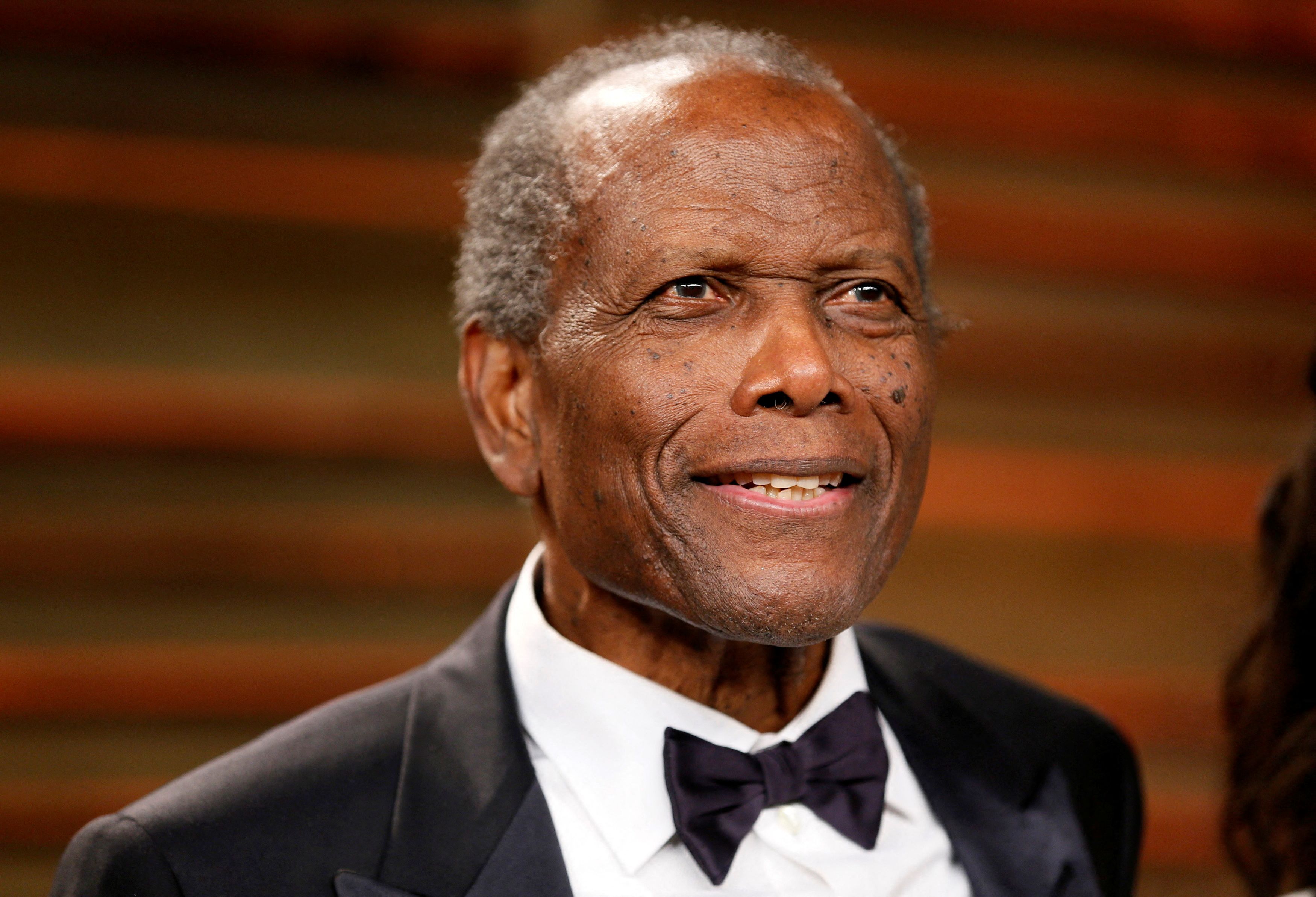 Actor Sidney Poitier arrives at the 2014 Vanity Fair Oscars Party in West Hollywood