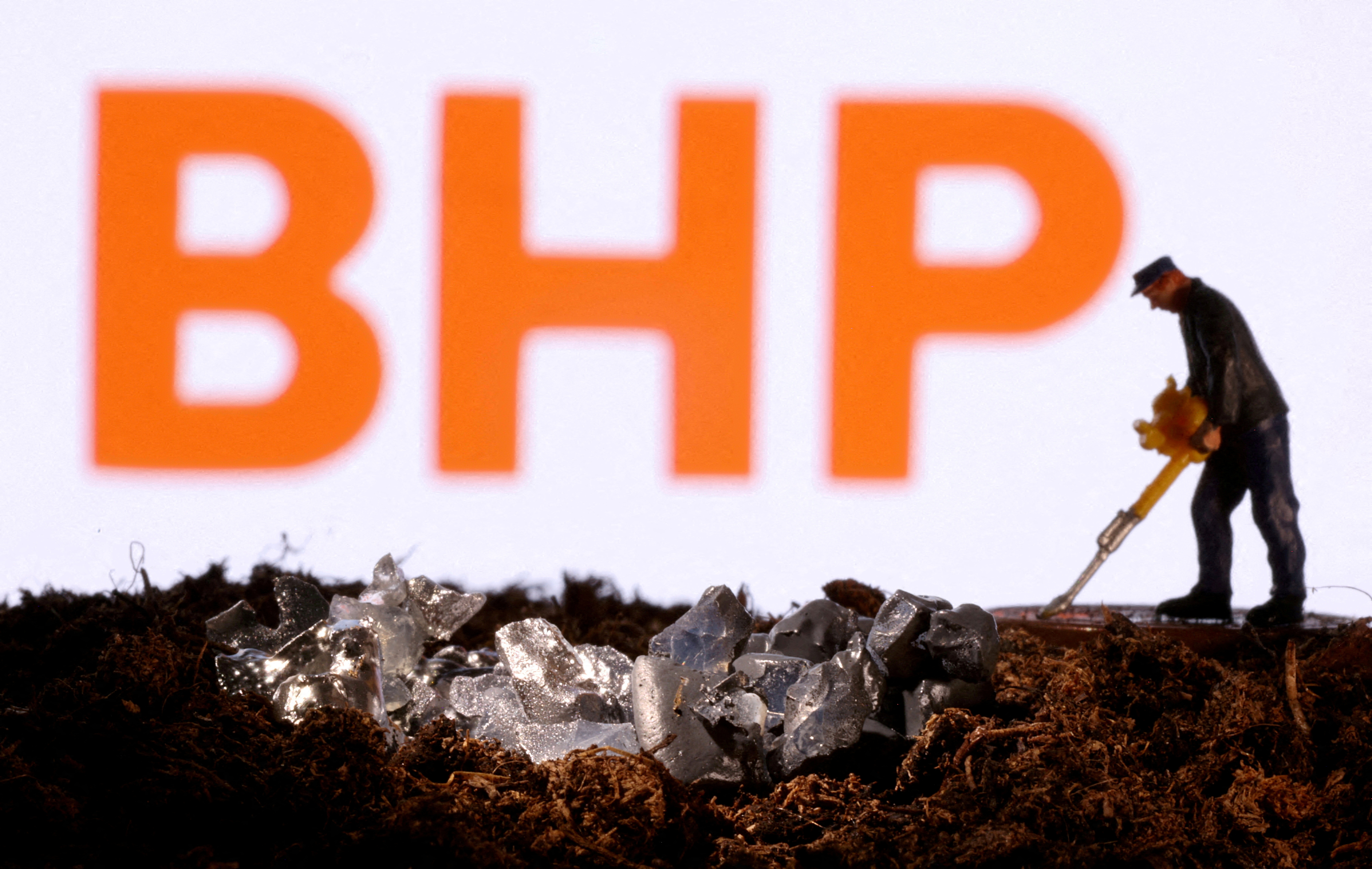 FILE PHOTO: BHP shares jump 2.3% after Anglo announces break-up plan