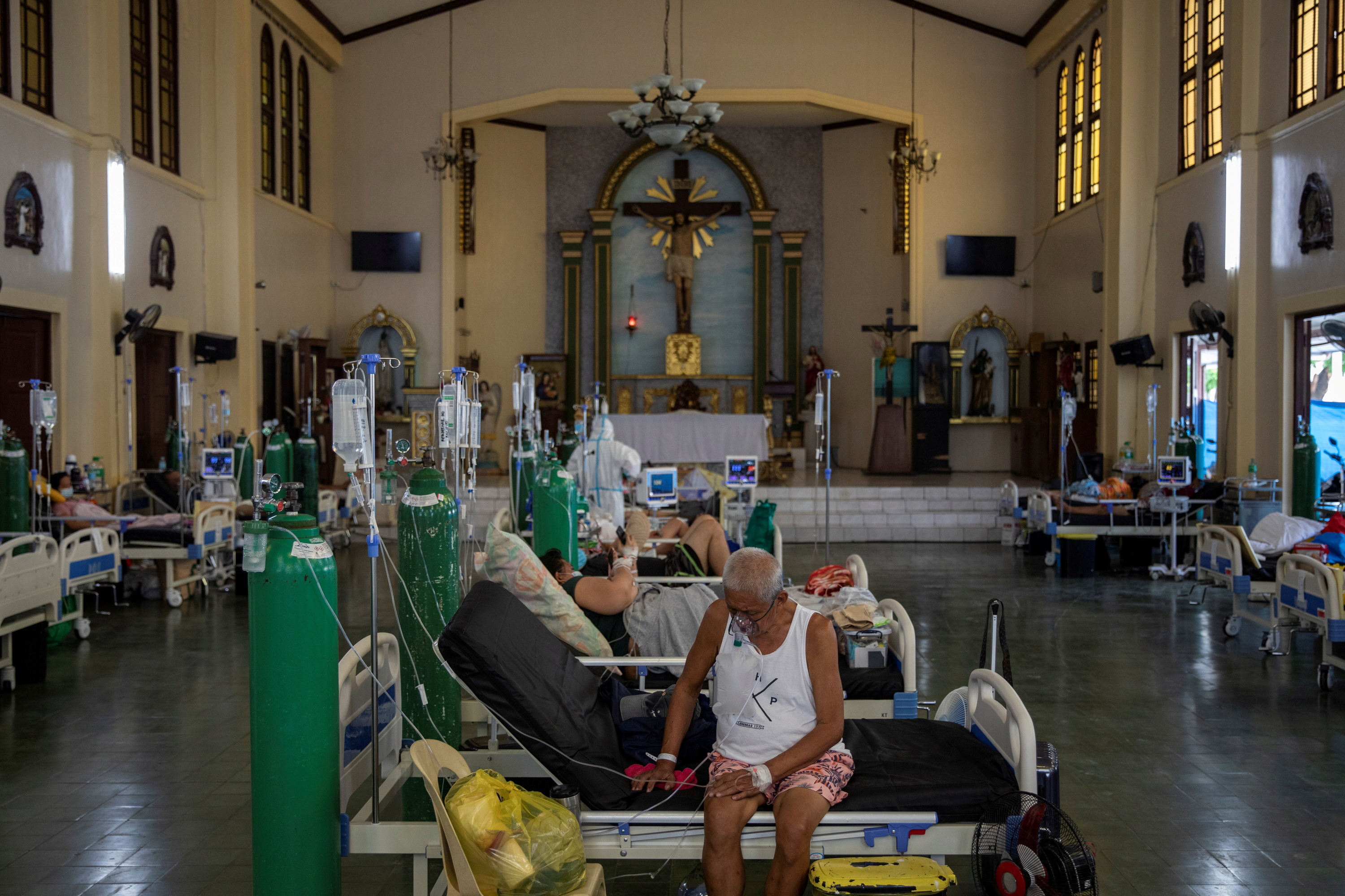 Chapel turned COVID-19 ward amid rising COVID-19 infections in the Philippines