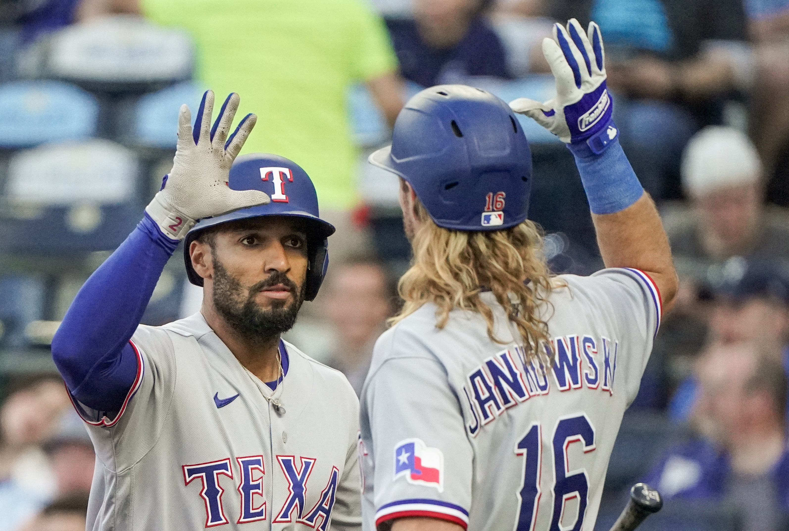 Travis Jankowski Texas Rangers Red Alternate Jersey by NIKE