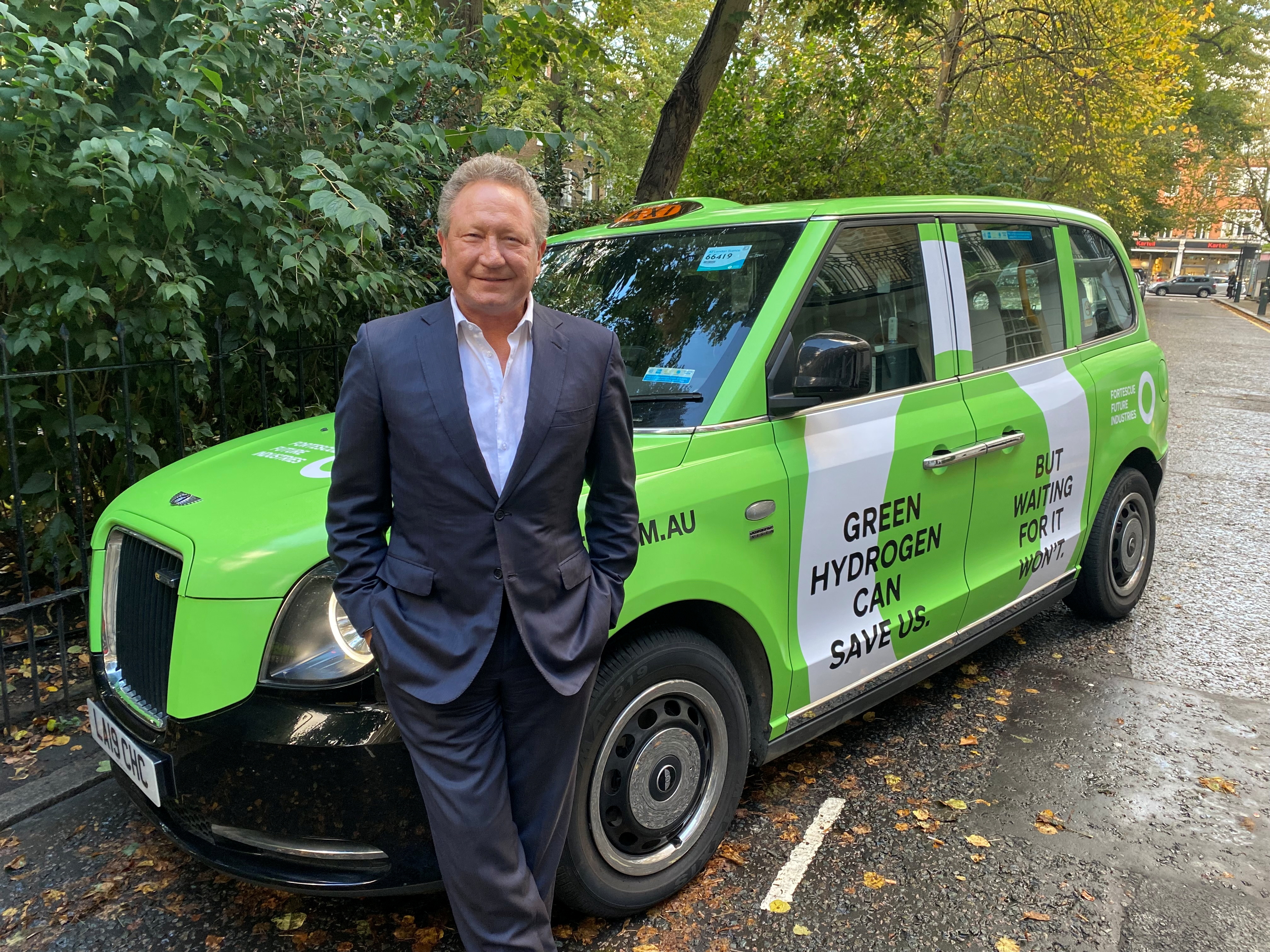 Andrew Forrest, Australian billionaire and Chief Executive Officer of Fortescue Metals Group do not undermine the drive for clean energy alternatives such as green hydrogen in London