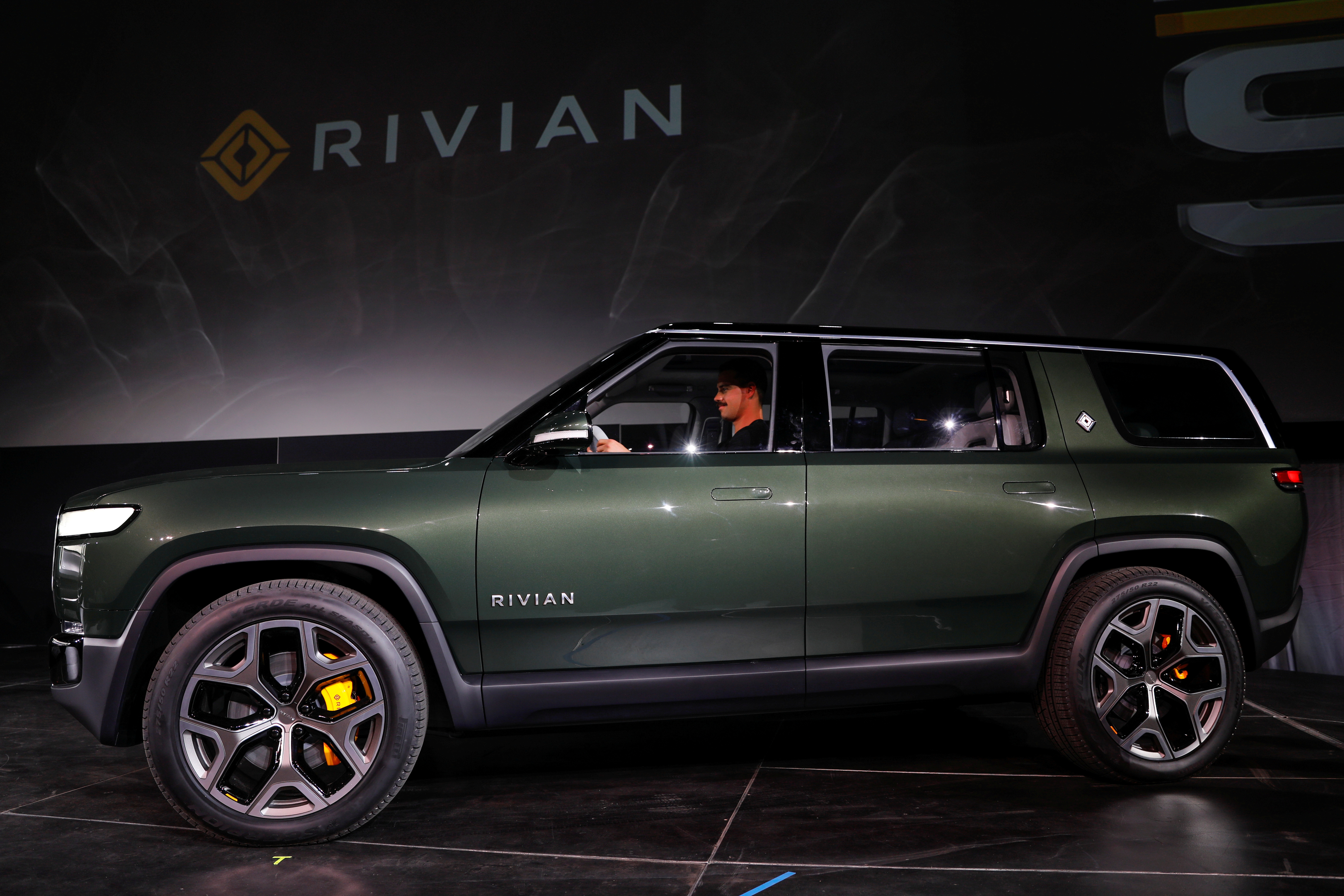 Rivian introduces all-electric R1S SUV at LA Auto Show in Los Angeles, California