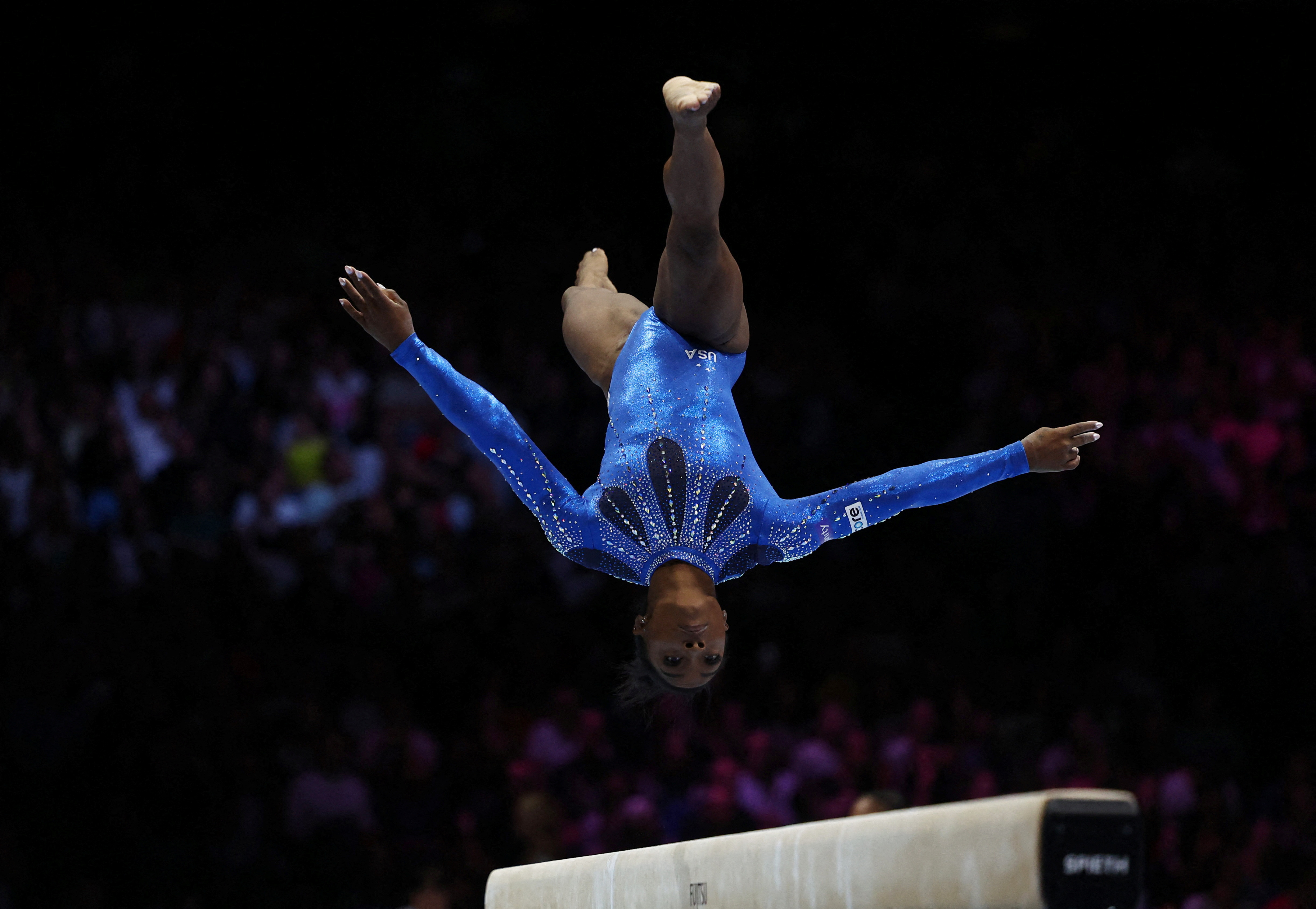 Simone Biles crowned all-around world champion for a record sixth time, Gymnastics