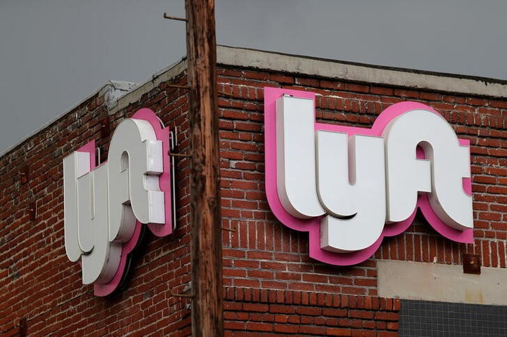 The Lyft Driver Hub is seen in Los Angeles