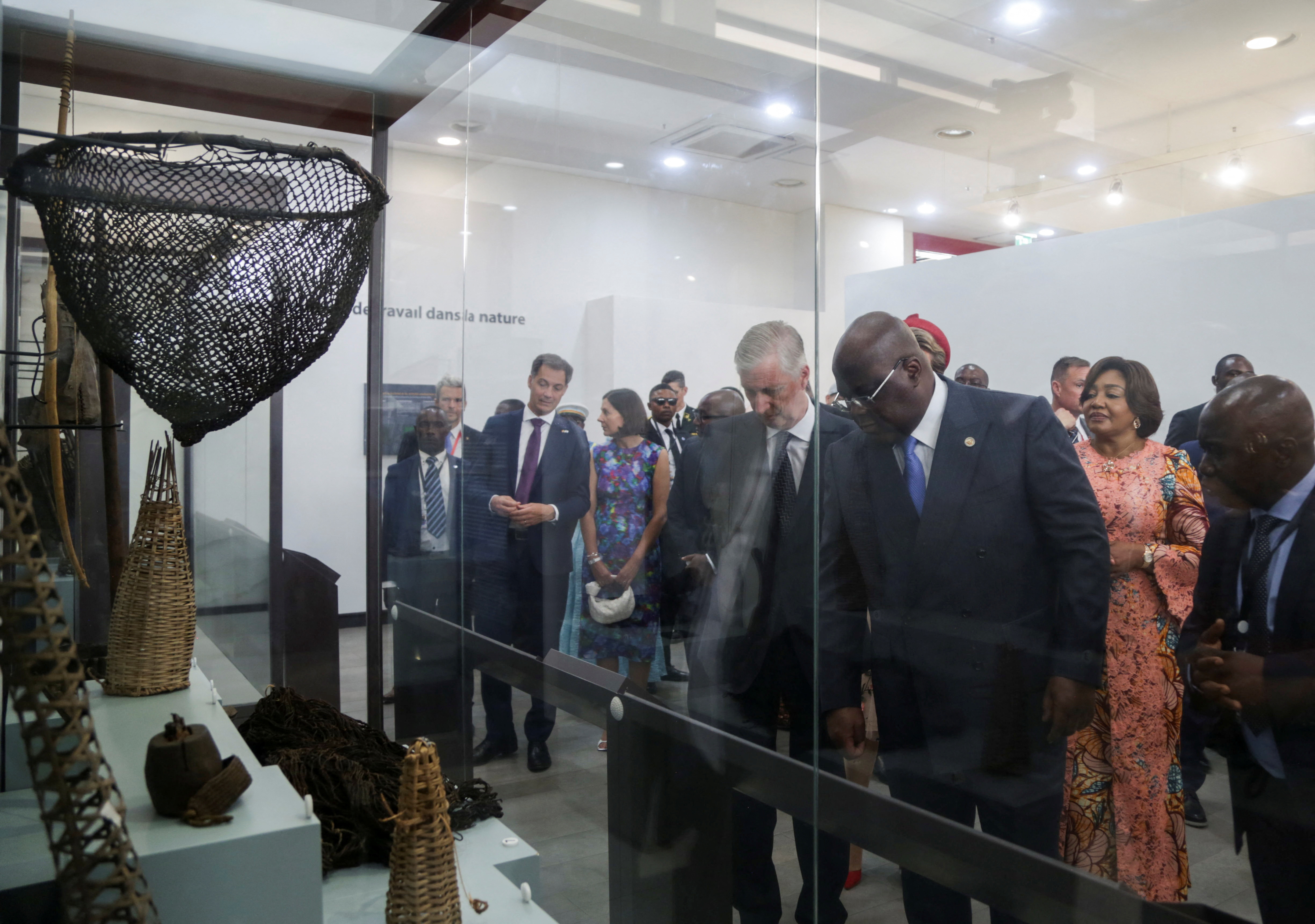 Belgium's royal couple visits Kinshasa
