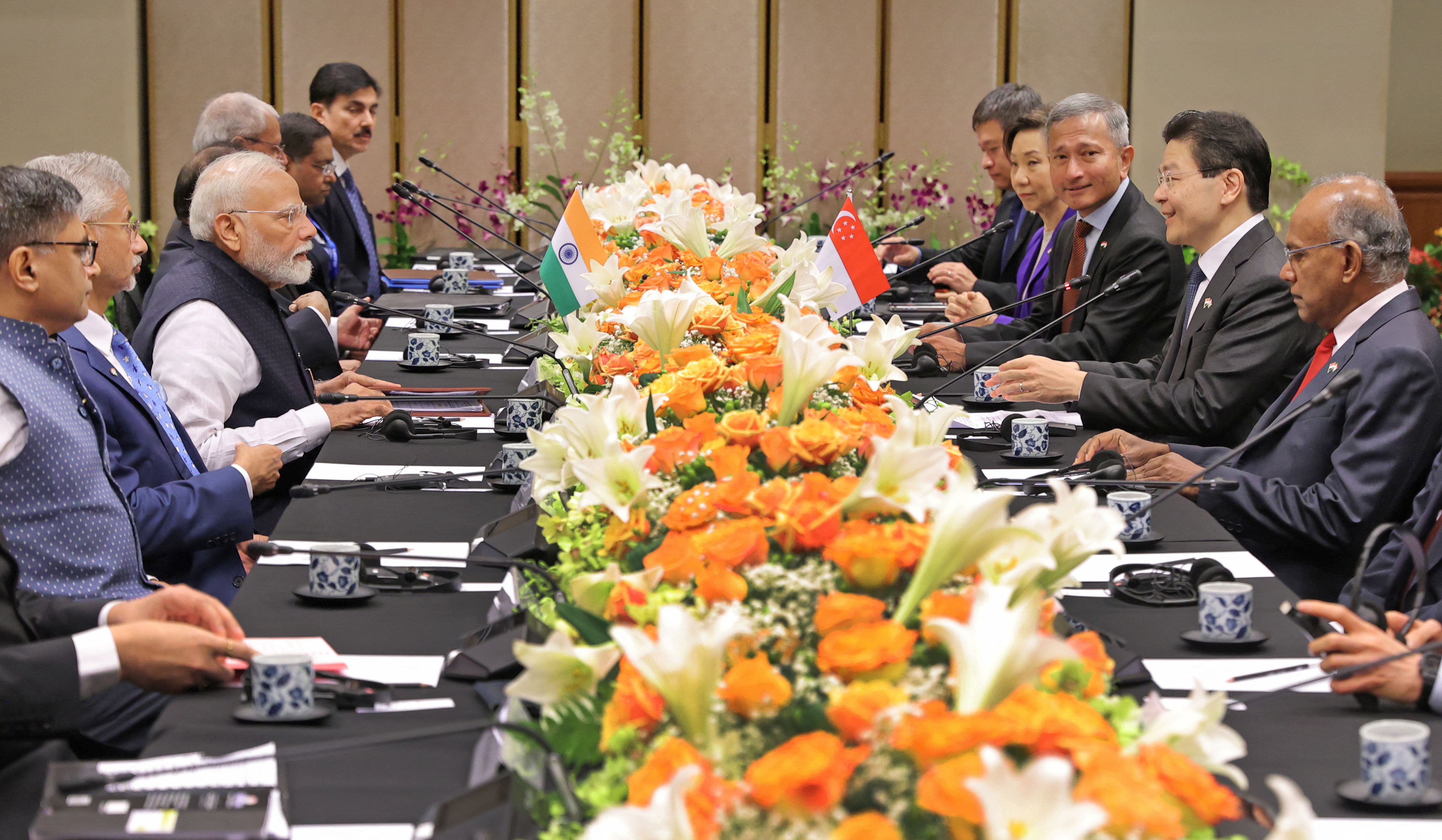 Singapore's Prime Minister Lawrence Wong meets Indian Prime Minister Narendra Modi in Singapore