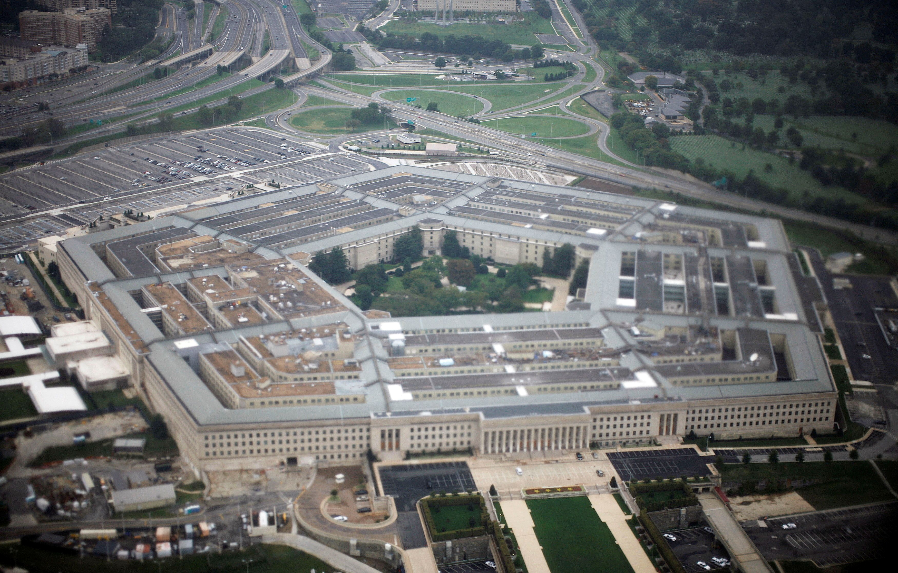 Aerial view of the United States military headquarters, the Pentagon