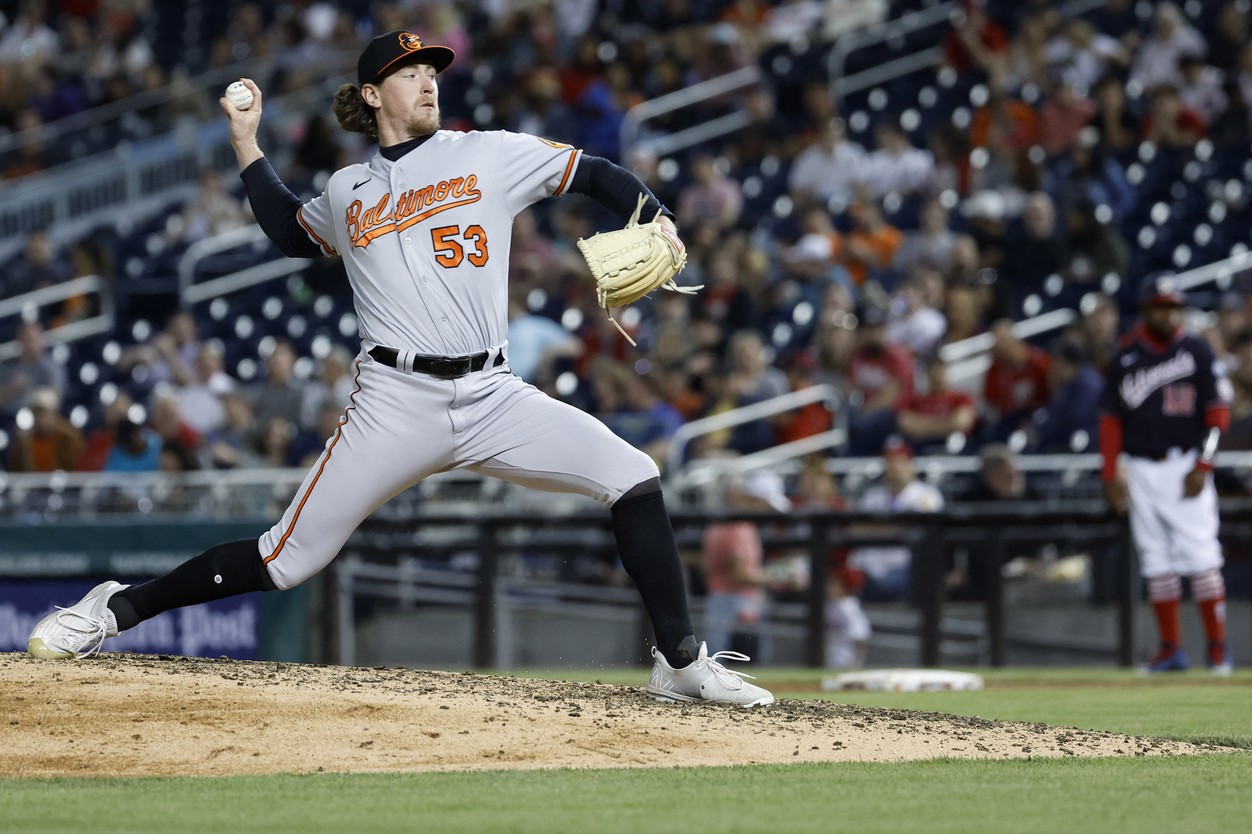 Adam Frazier homers off the bench and Kyle Bradish cruises in return as  Orioles shut out Nationals again, 4-0