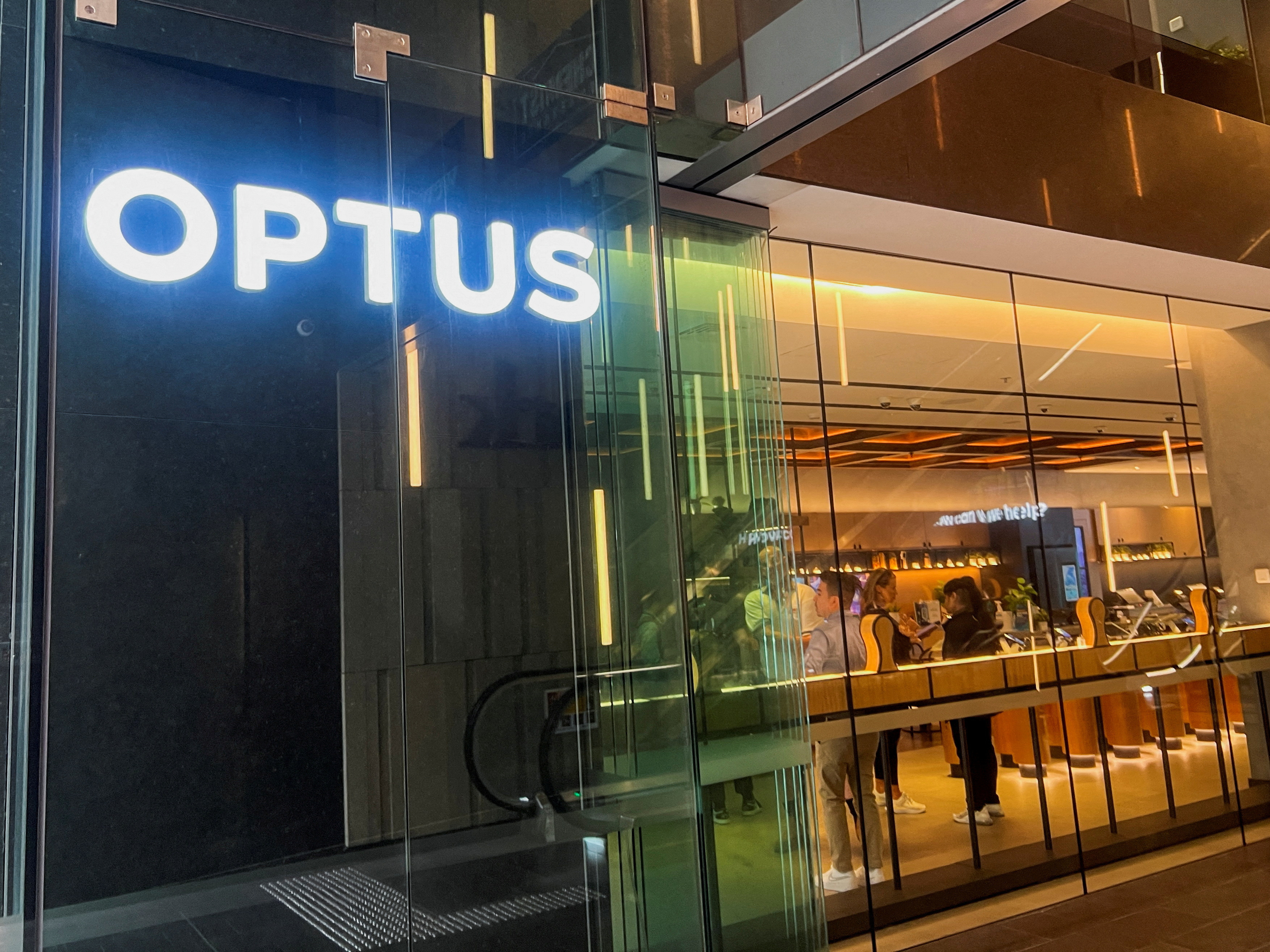 Optus shop in Sydney