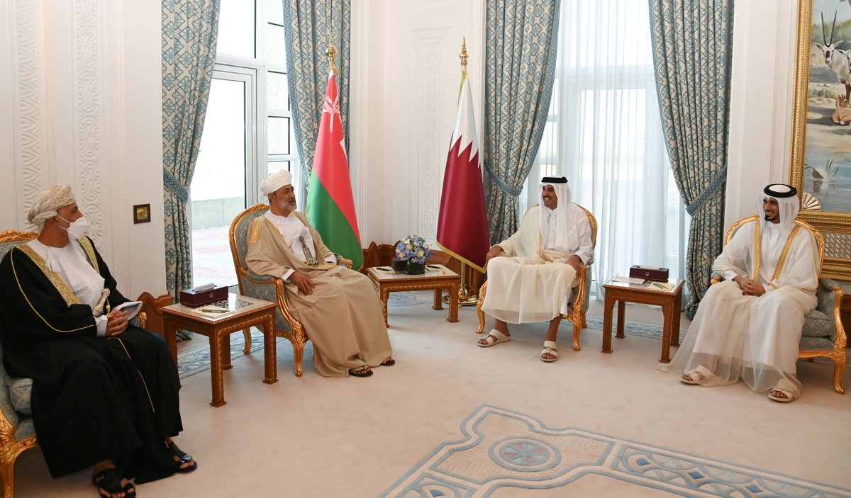 Qatar's Emir Sheikh Tamim bin Hamad Al-Thani meets with Oman's Sultan Haitham bin Tariq in Doha