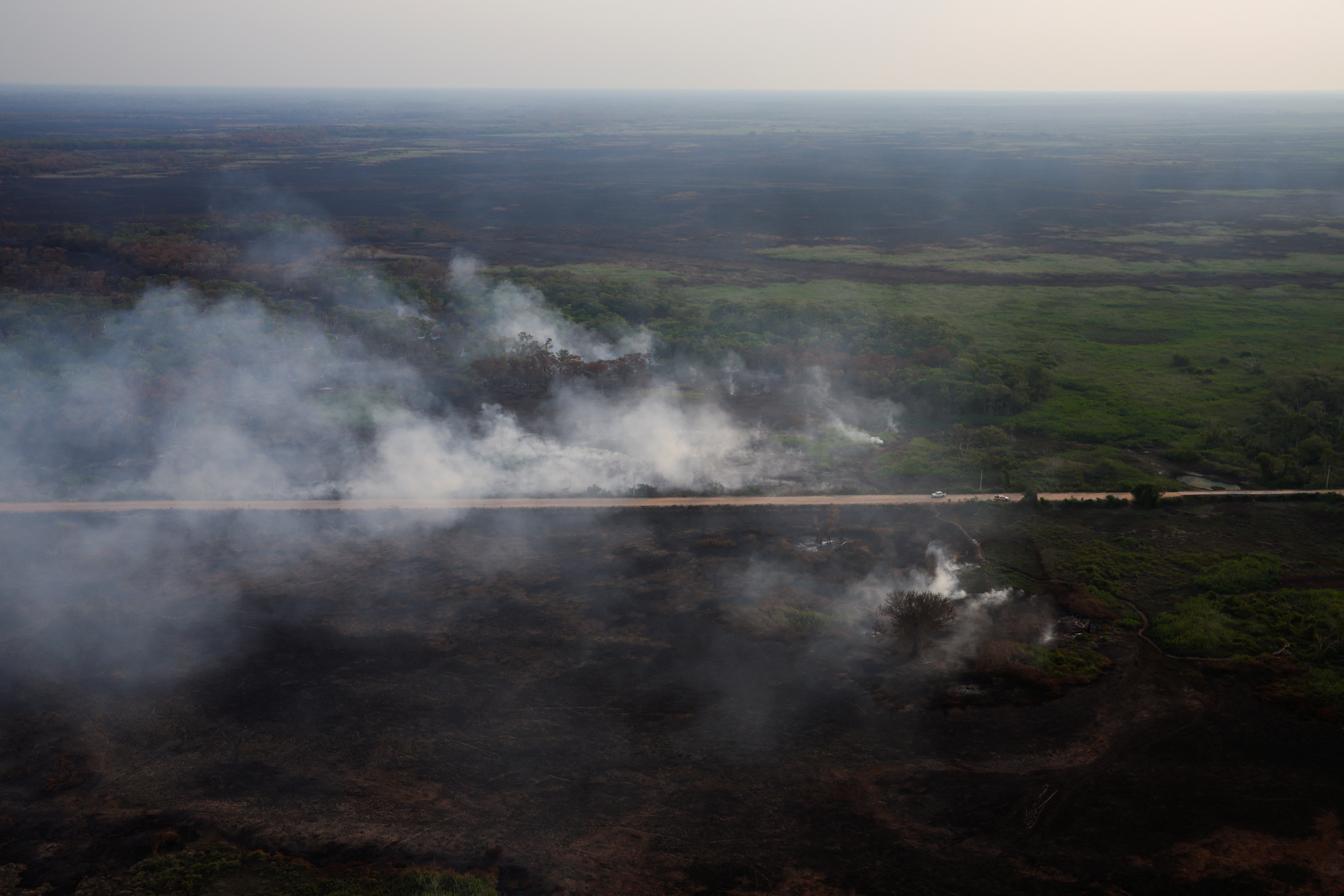 ブラジルの世界最大級湿原、火災が前年比10倍増　乾季控え懸念