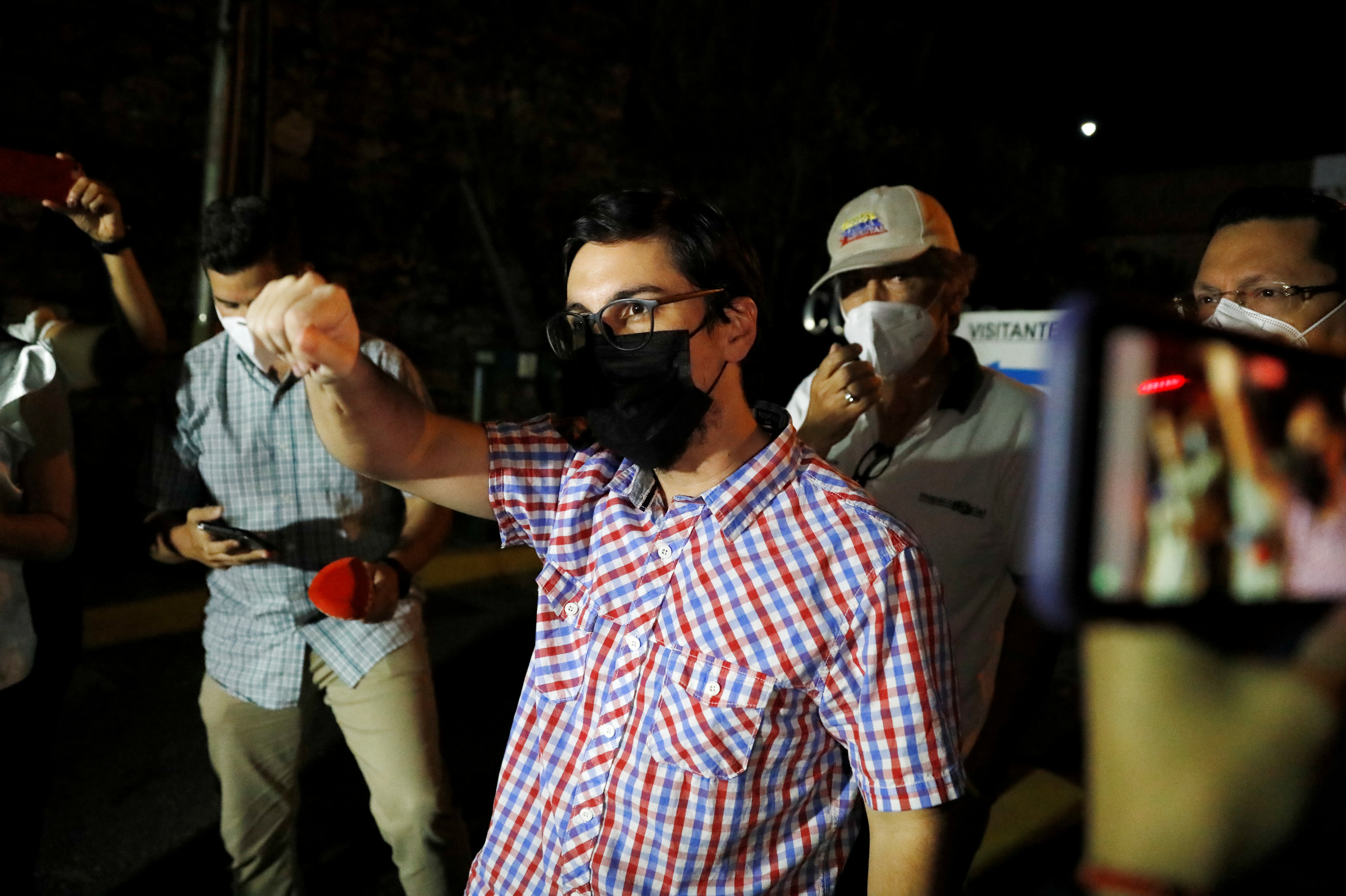 Venezuelan opposition leader Freddy Guevara leaves El Helicoide detention centre in Caracas