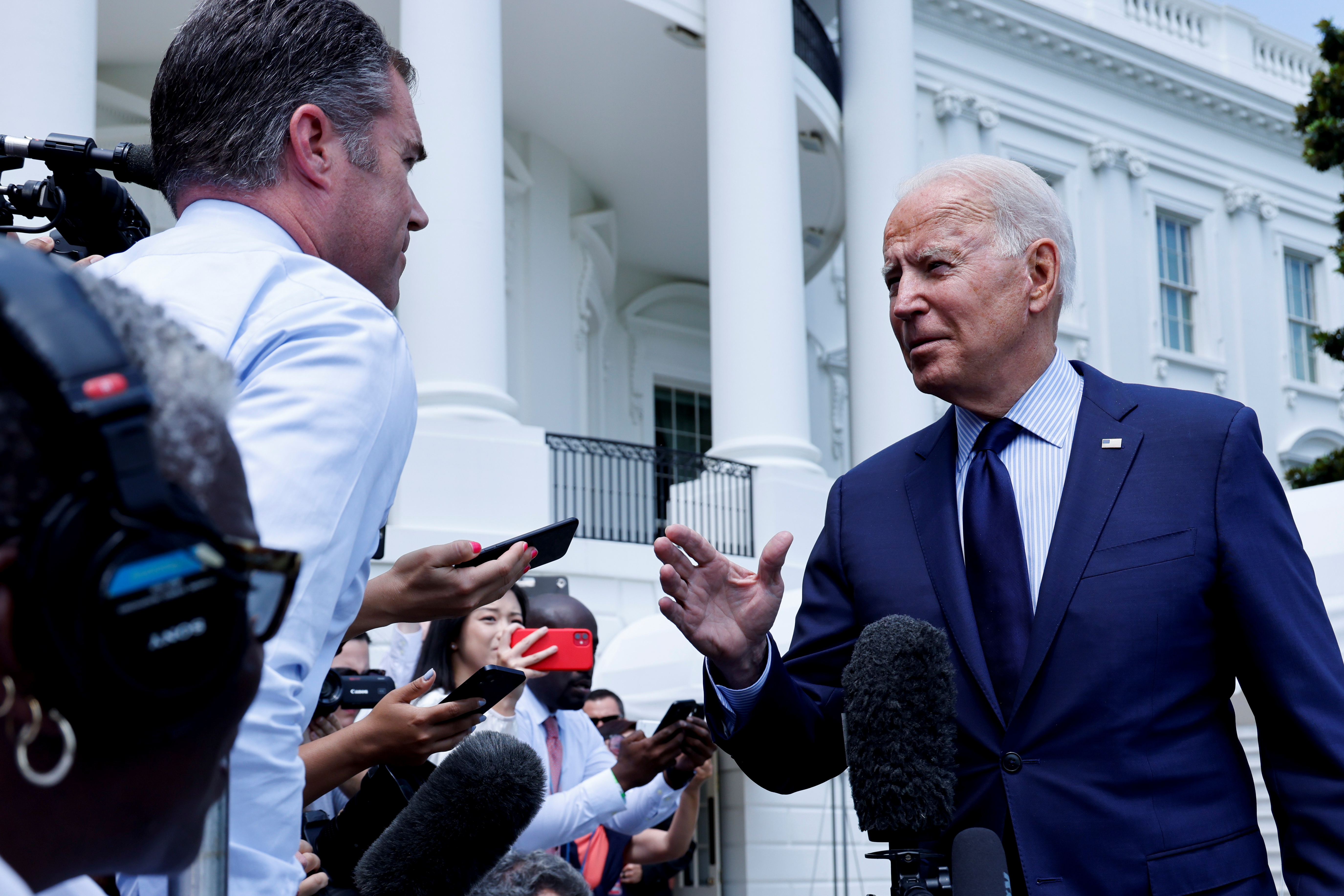 U.S. President Joe Biden departs for a weekend visit to Camp David